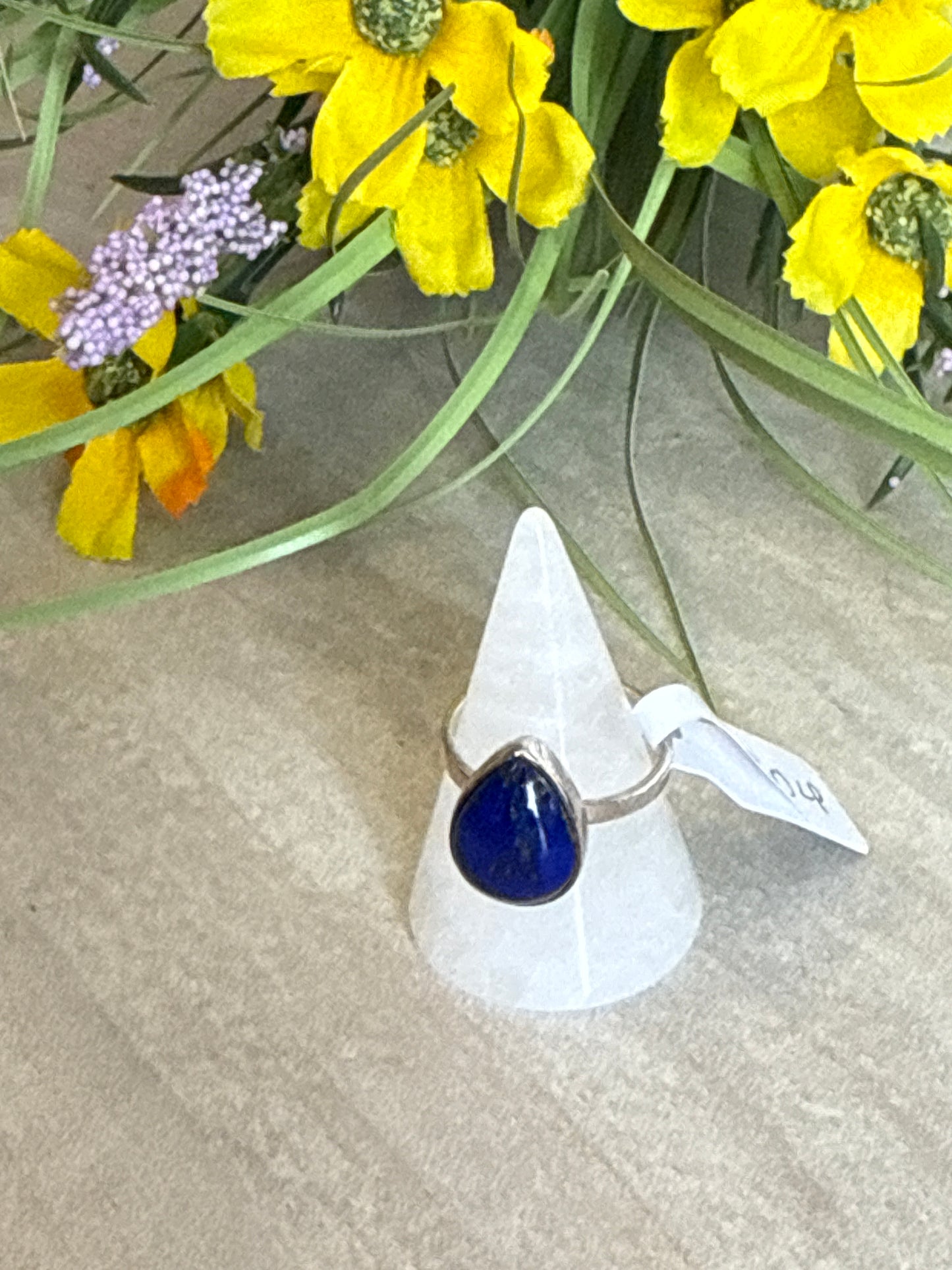 Lapis Adjustable 925 Silver Ring