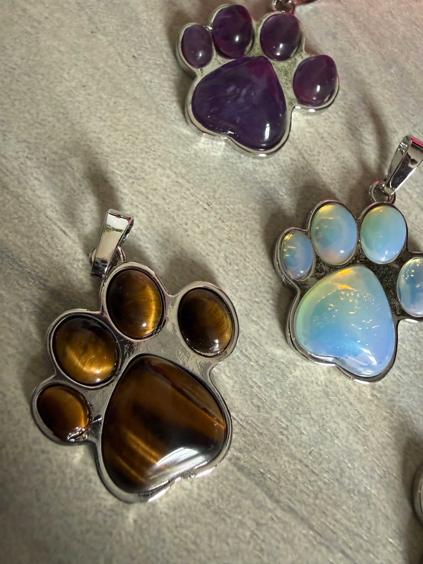 Paw Pendant - Silver plated - grief loss memorial