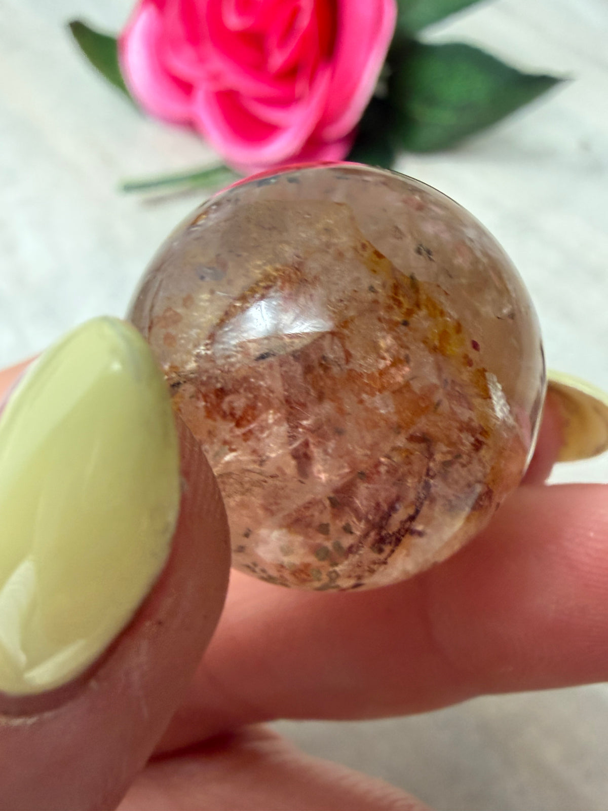 Pyrite Quartz Sphere - 24mm