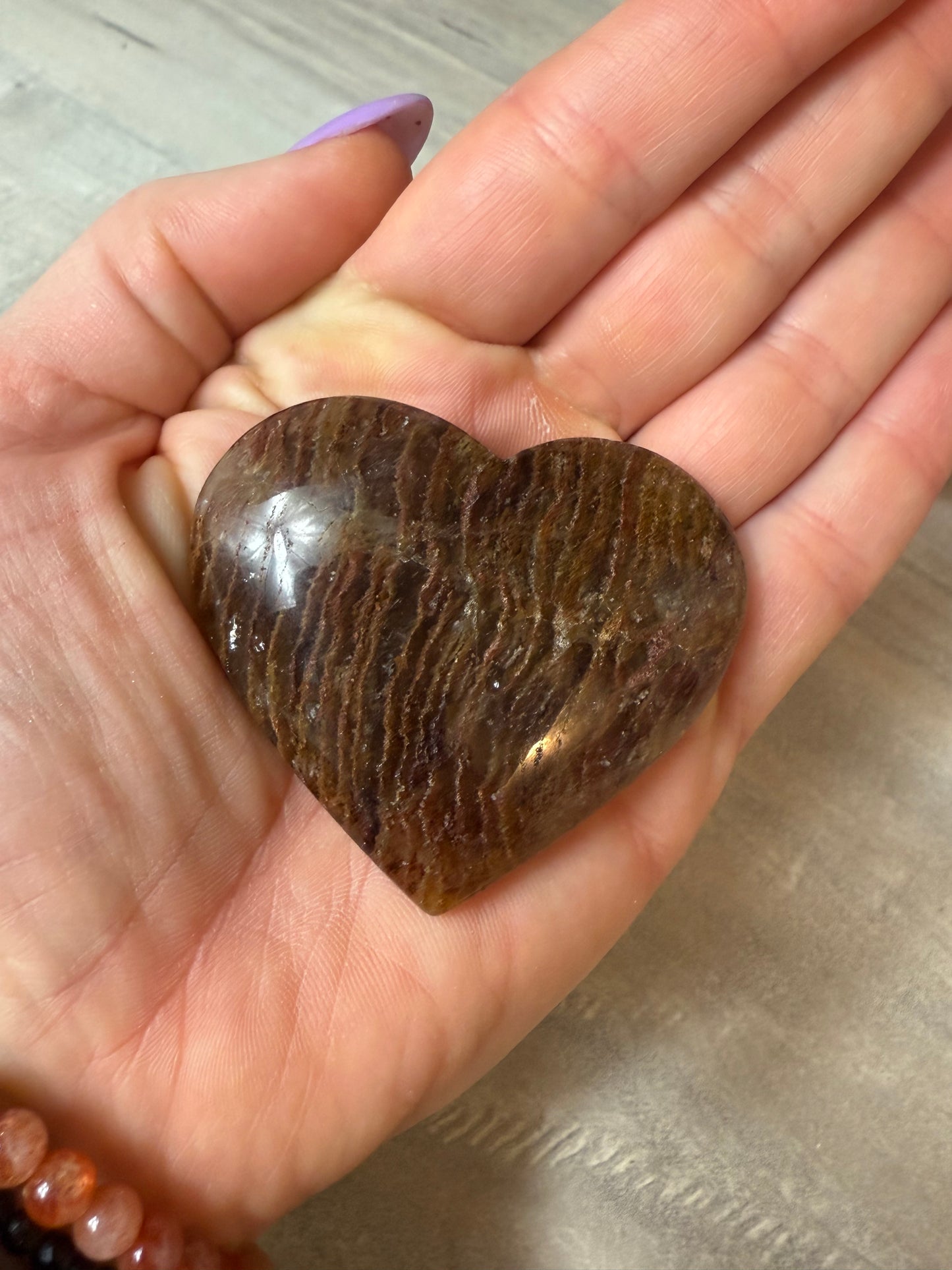 Thousand Layer Garden Quartz Heart