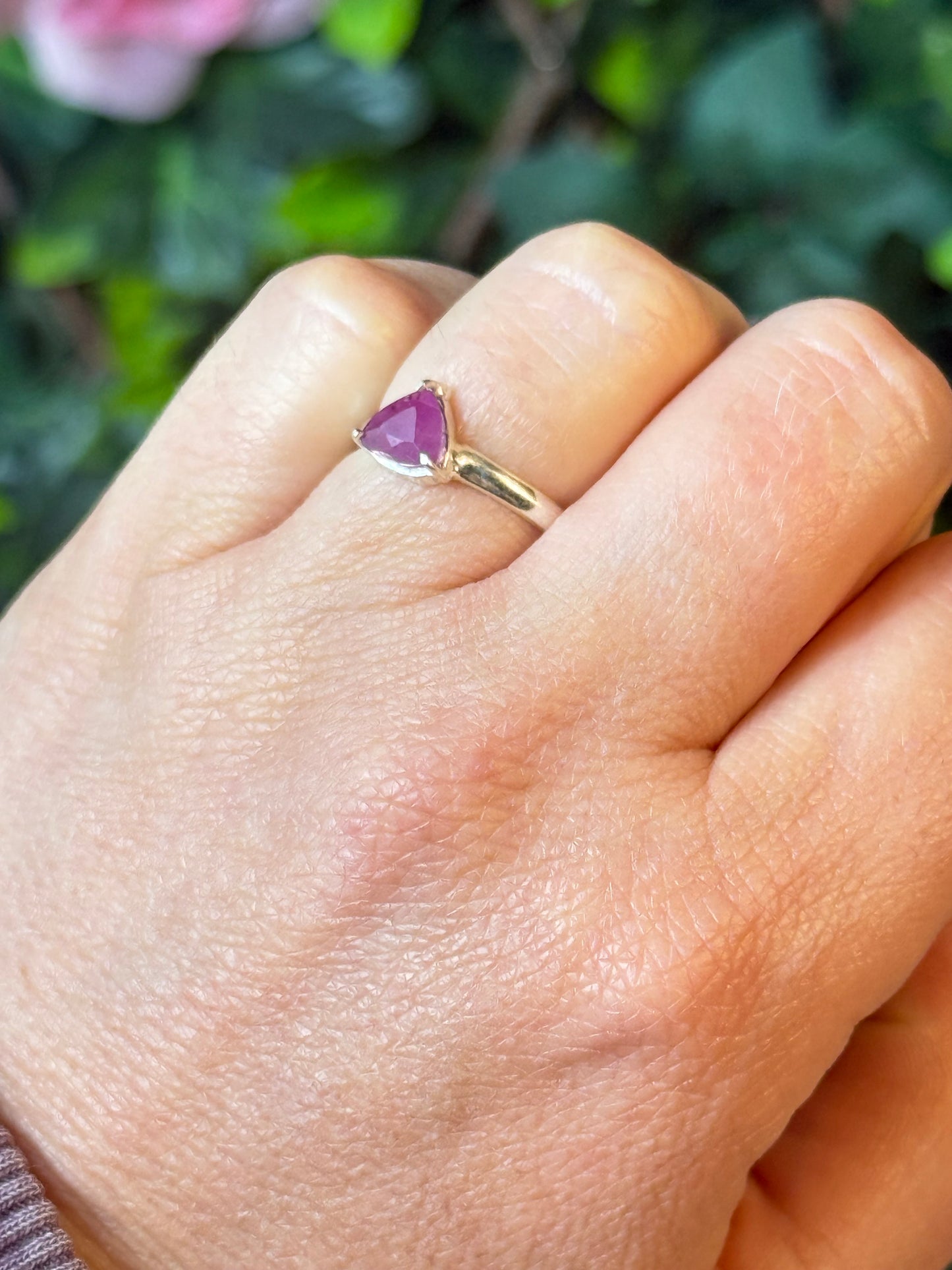 Ruby 925 Silver Ring - Size M