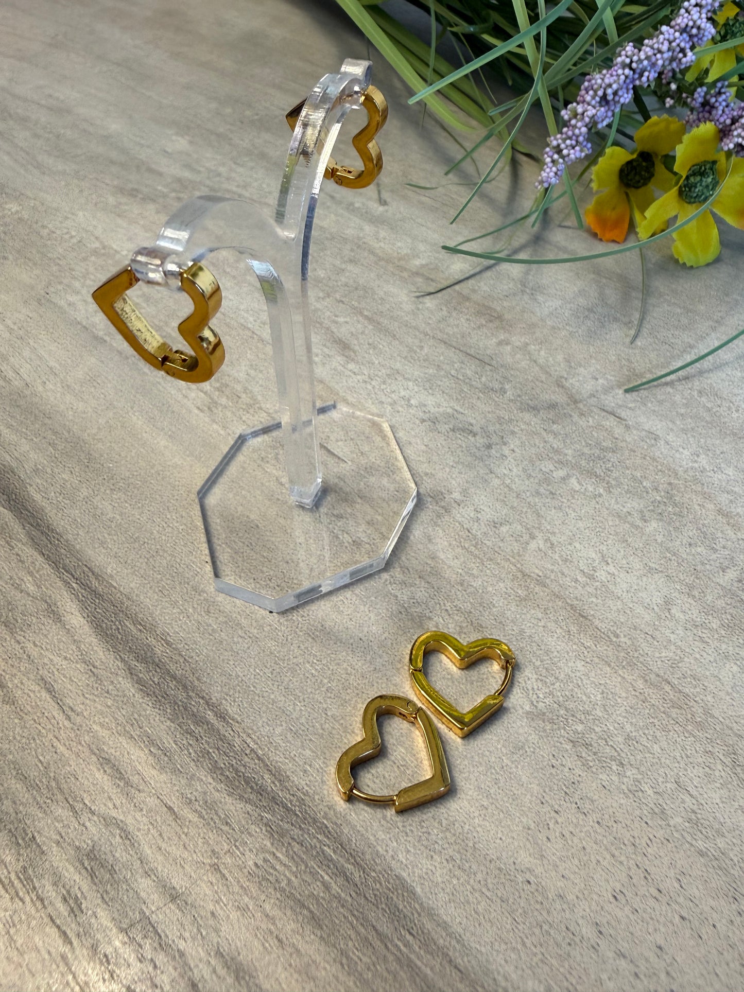 Heart Hoop Earrings