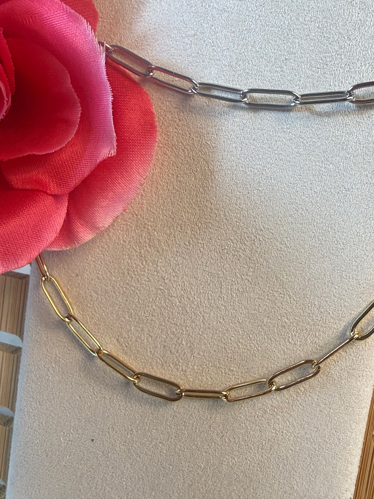 Paper clip necklace chain