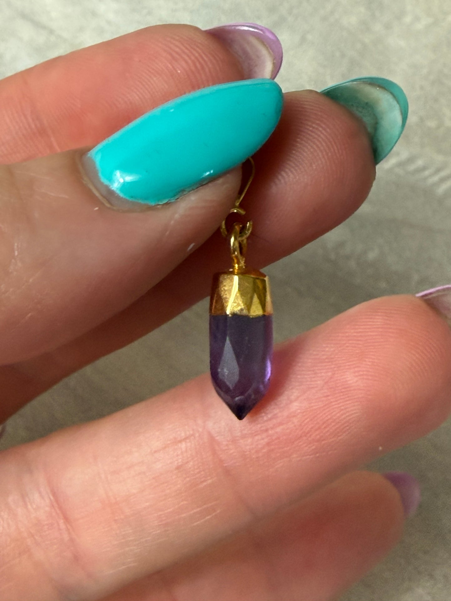 Facet Point 18K Gold Handmade Pendant