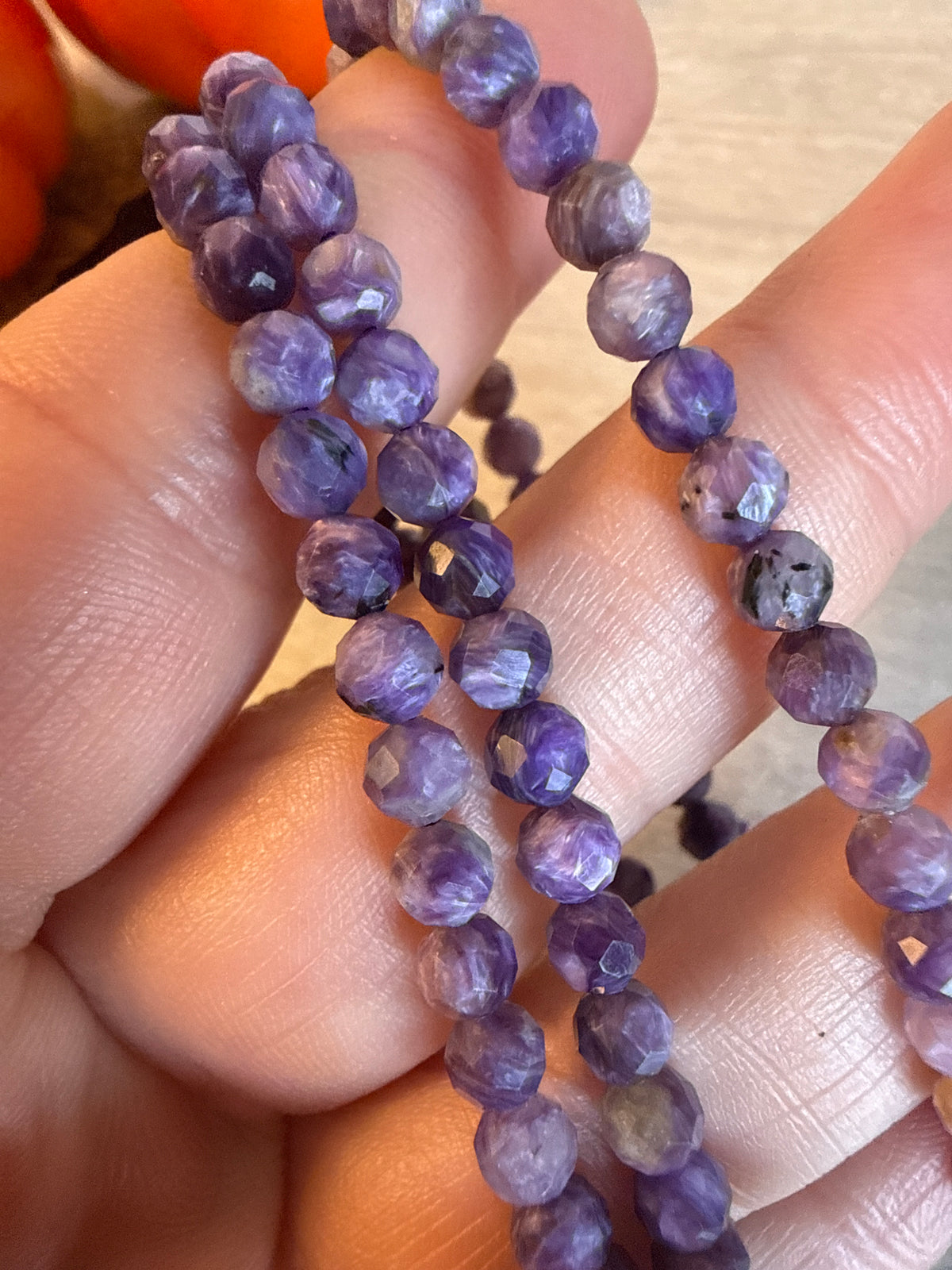 Charoite Facet 4mm Bracelet