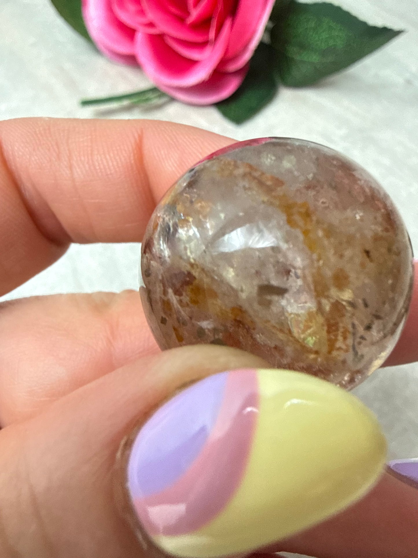 Pyrite Quartz Sphere - 24mm