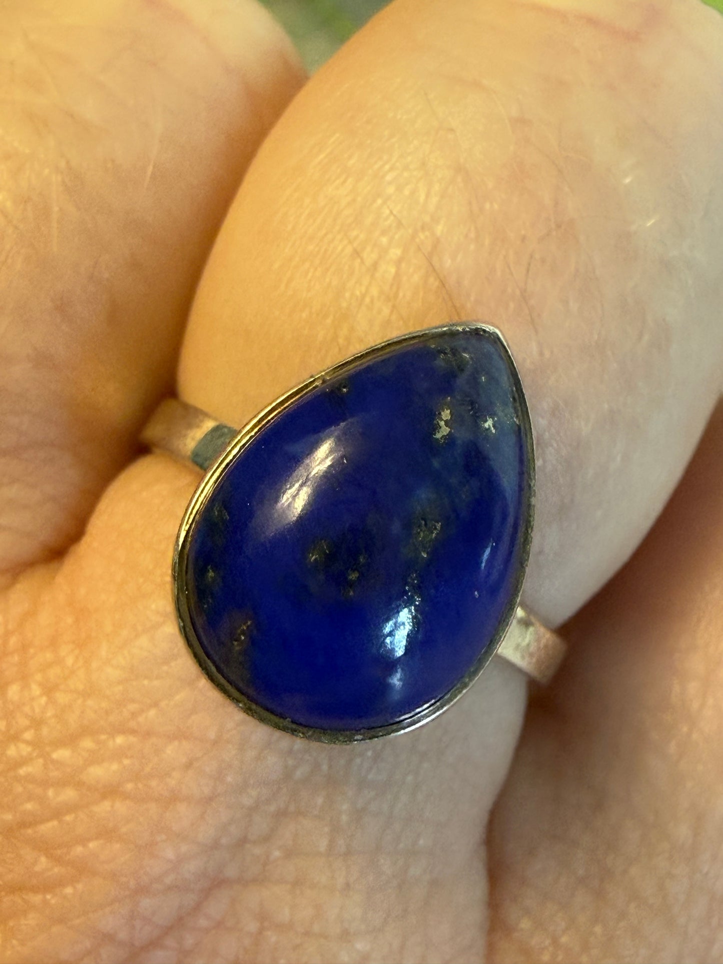 Lapis Adjustable 925 Silver Ring