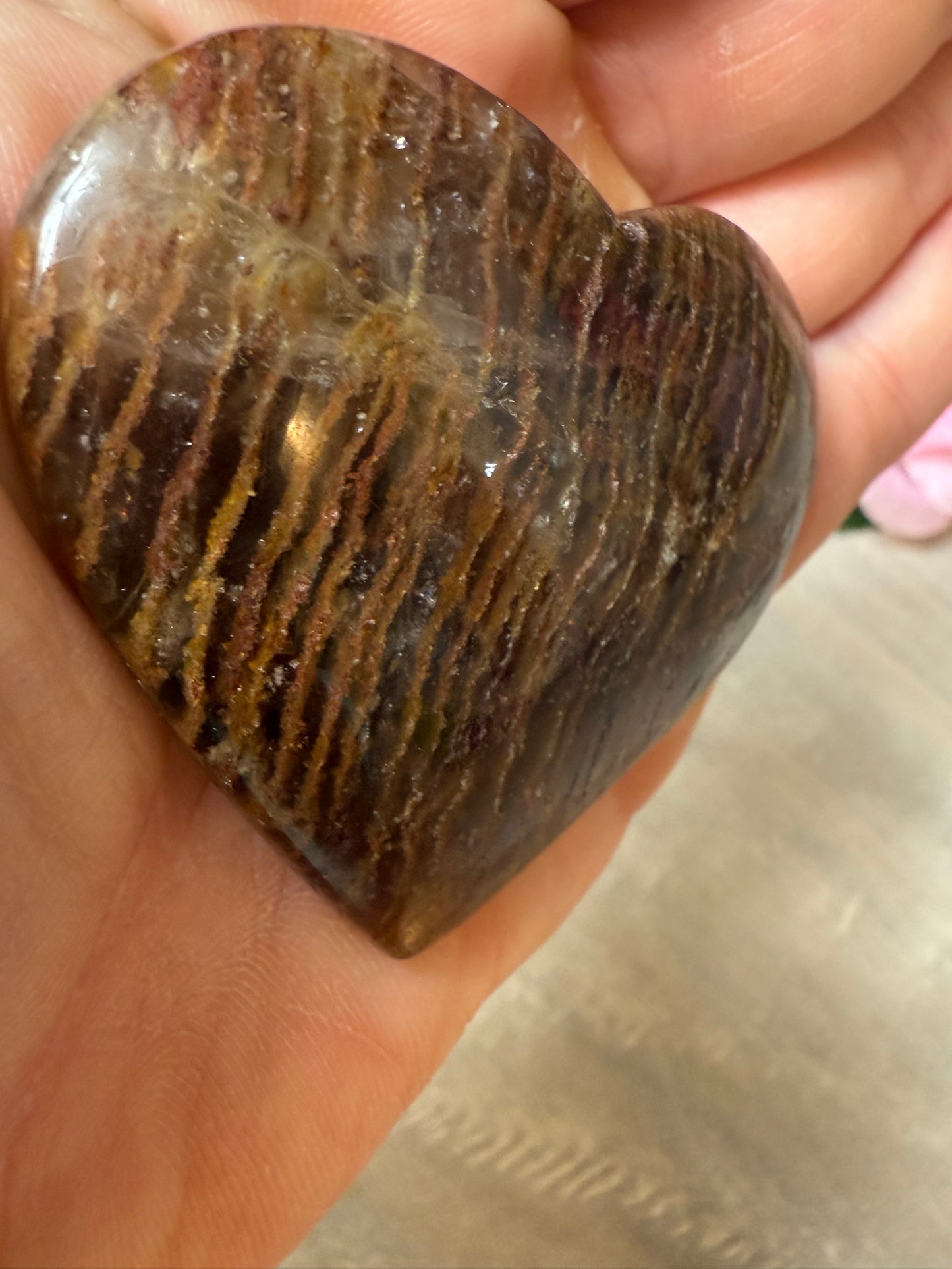 Thousand Layer Garden Quartz Heart