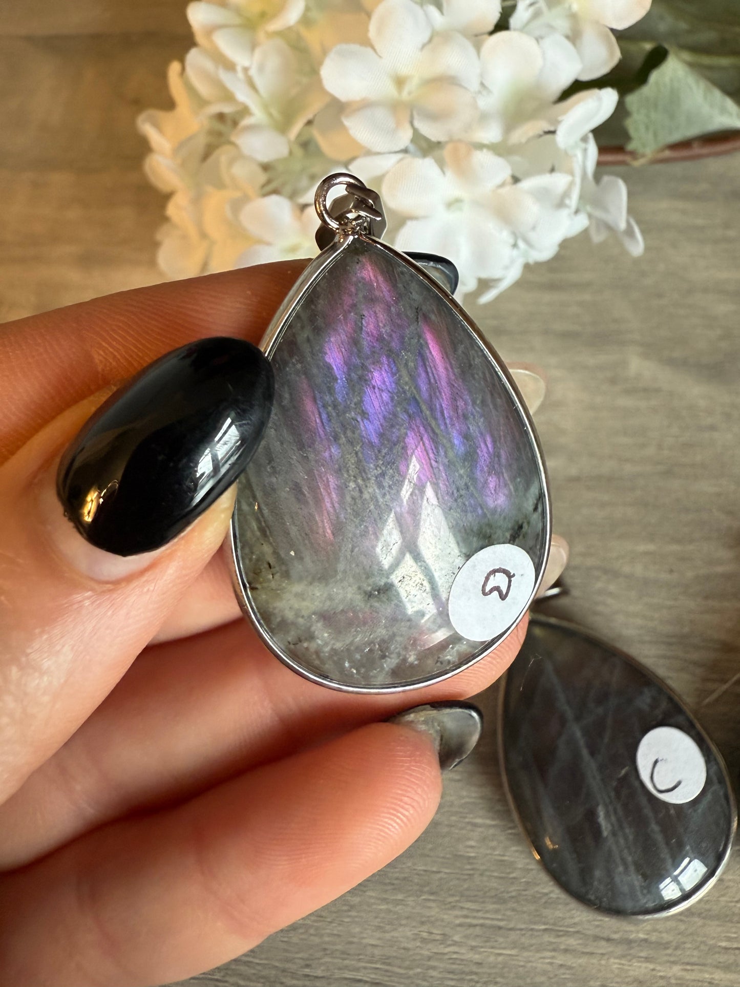 Lab Labradorite Pendant / keying