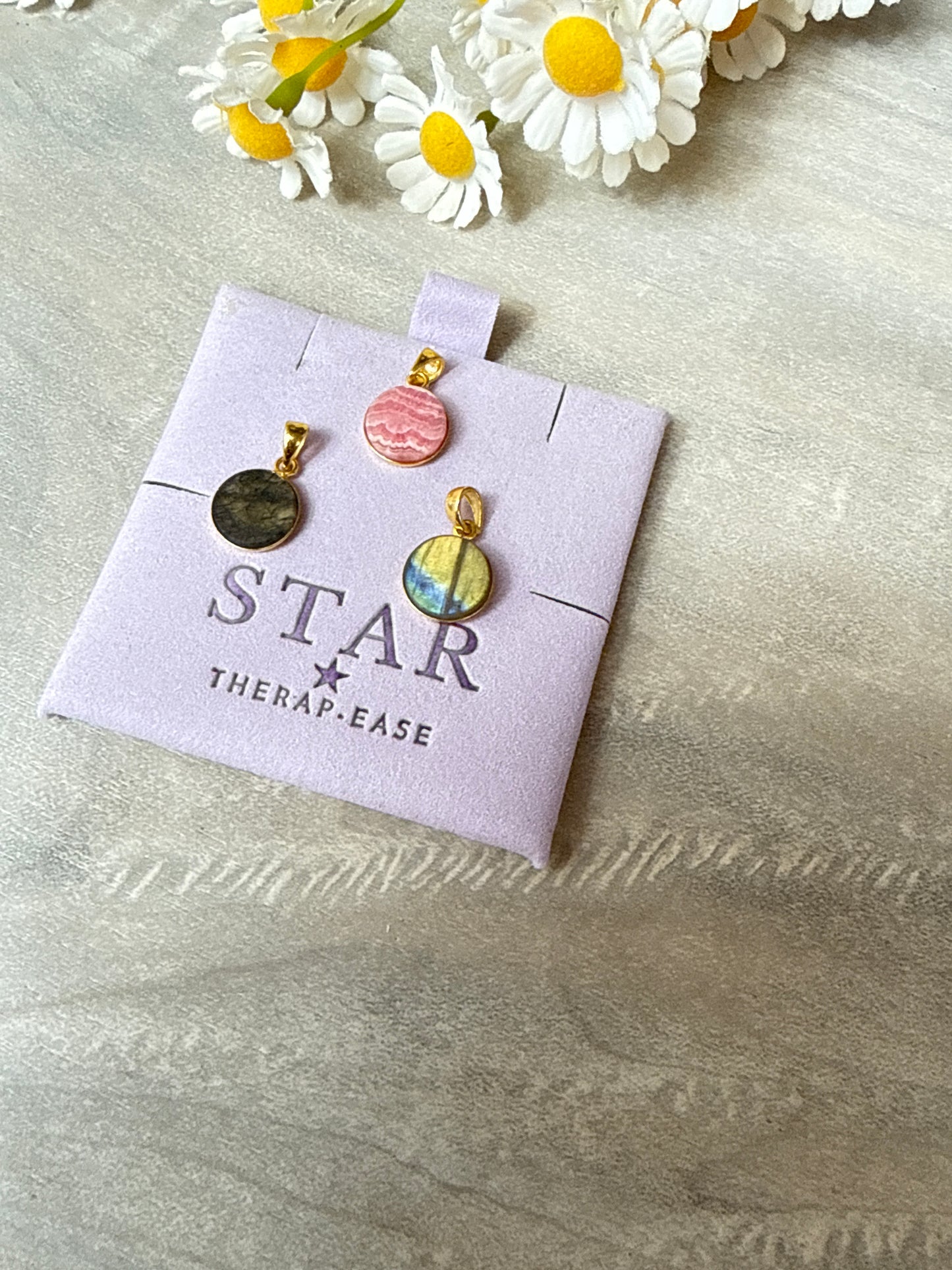 Flat 18K Gold Handmade Pendant