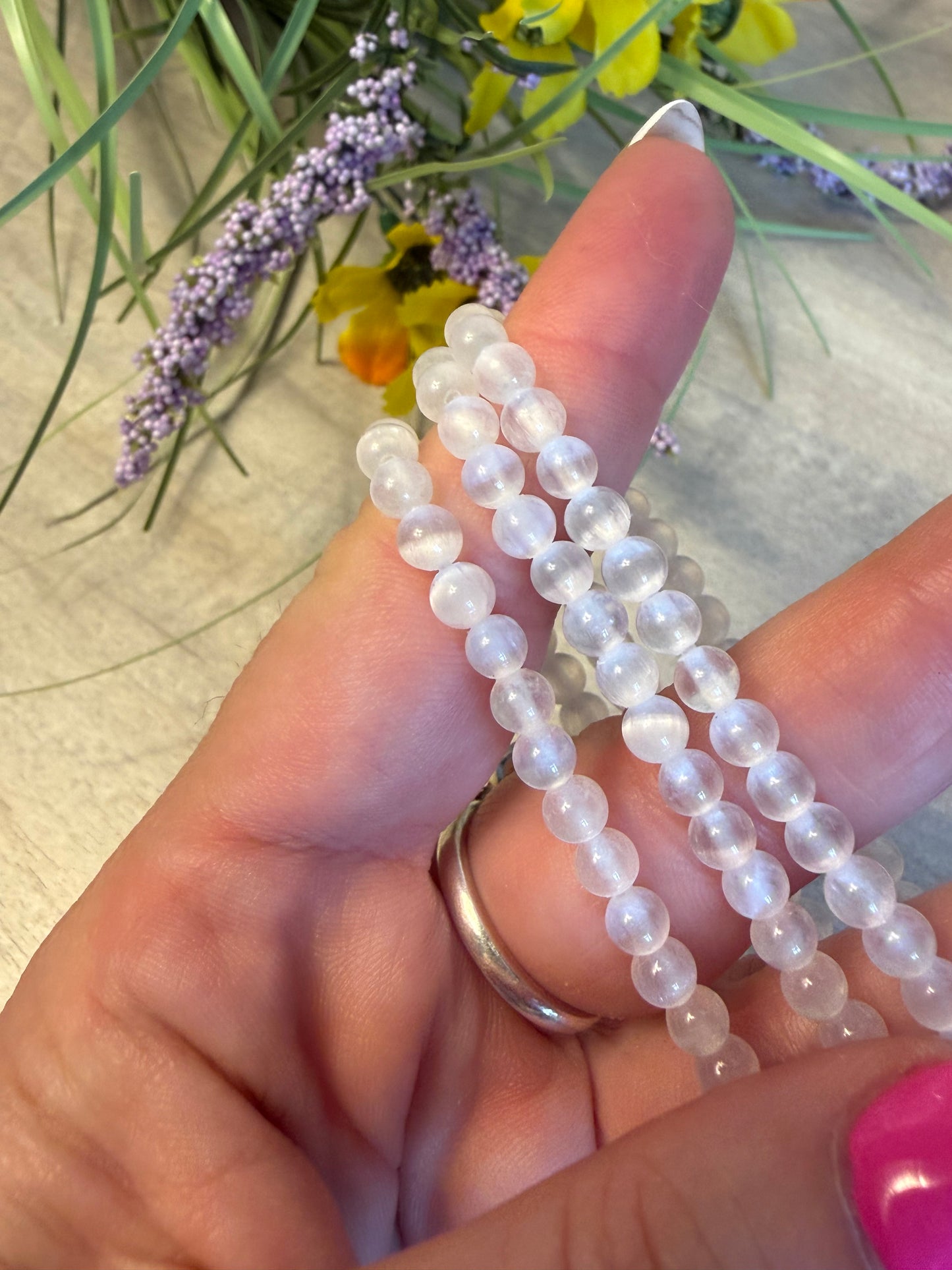 Selenite bracelet