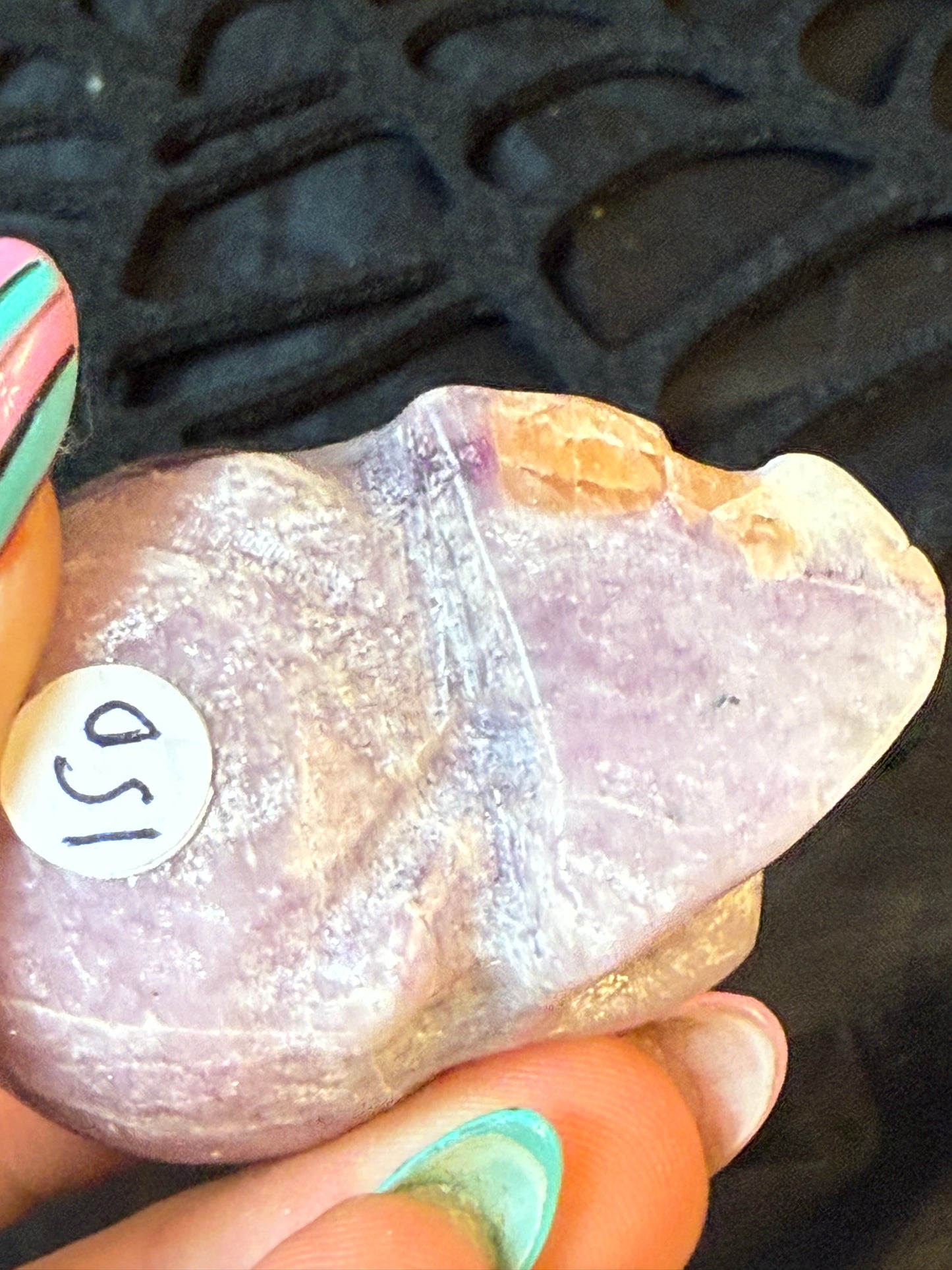Lepidolite with stilbite Skull