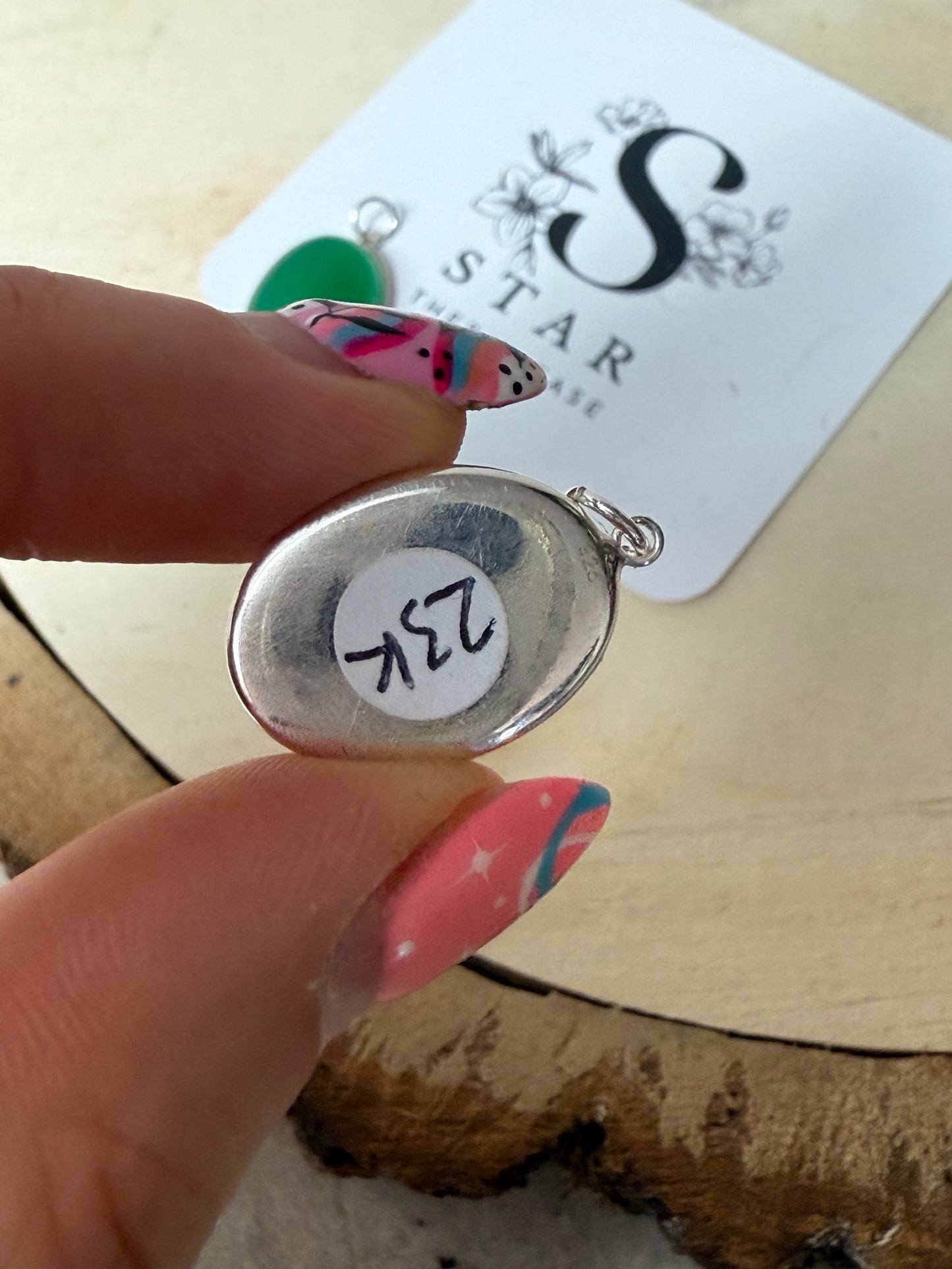 Handmade Oval 925 Sterling Pendant