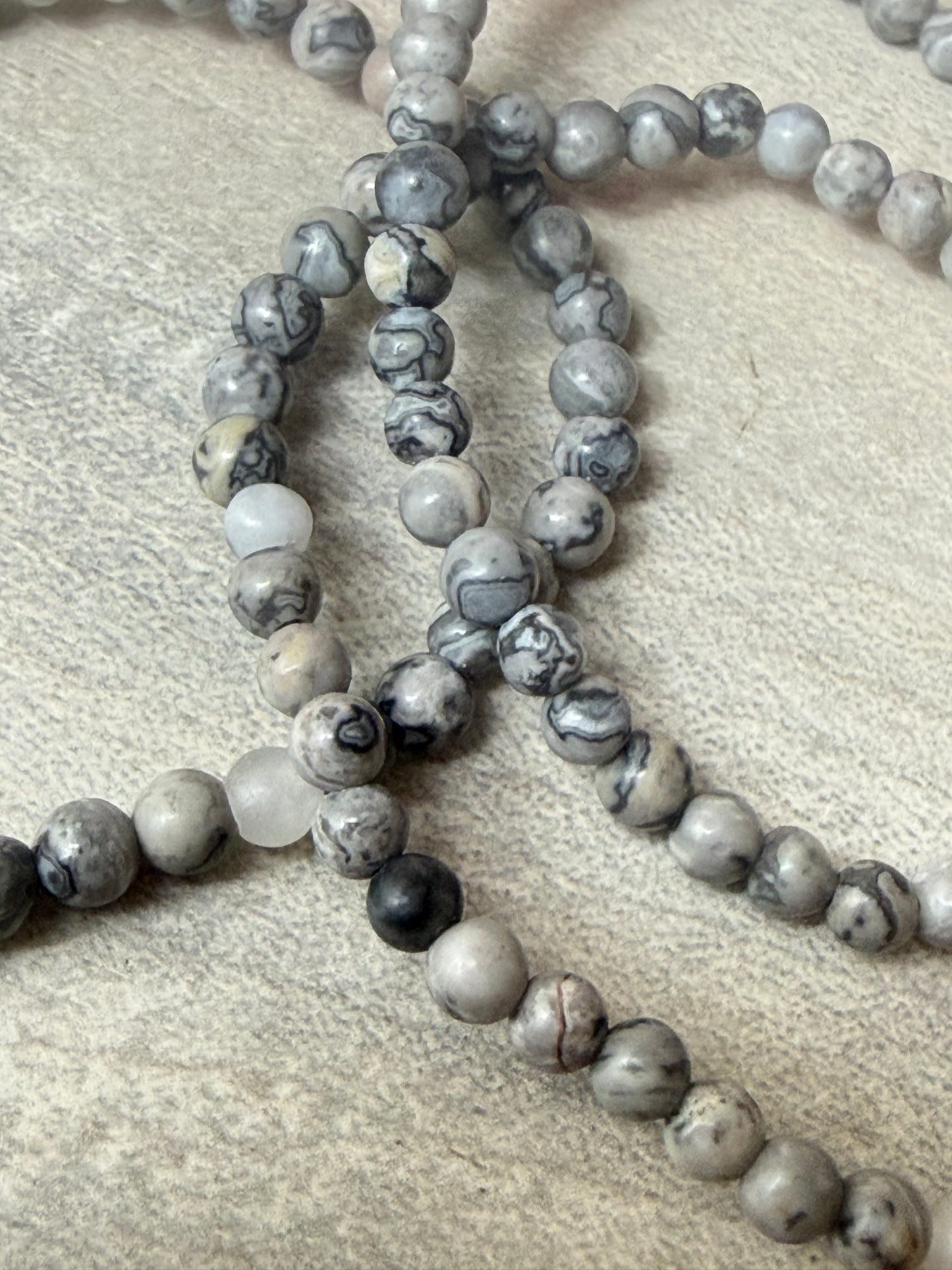 Map Jasper 4mm Bracelet