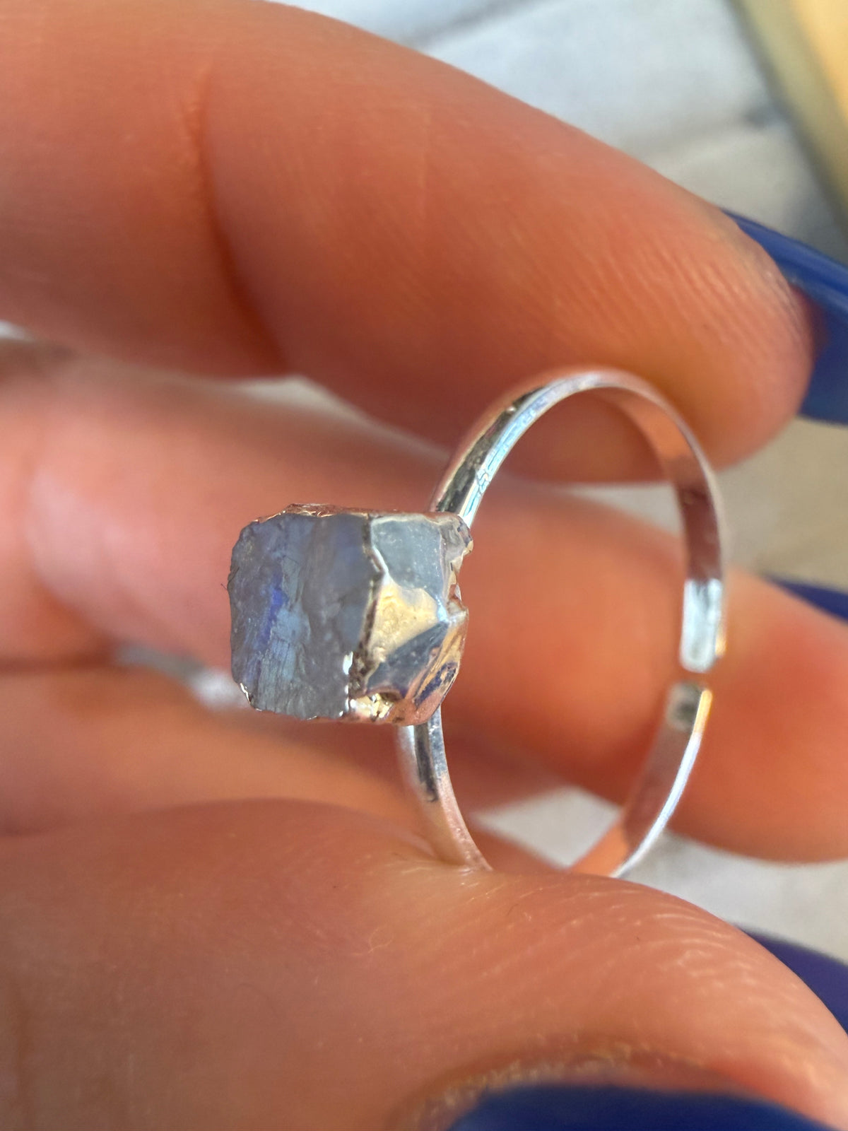 Adjustable Raw Minimal 925 Silver Rings