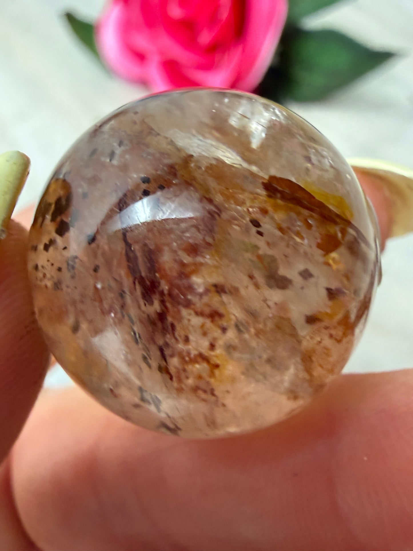 Pyrite Quartz Sphere - 24mm
