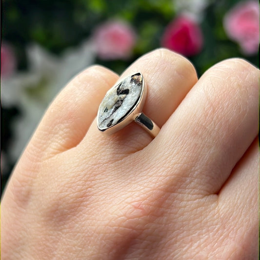 Astrophyllite 925 Sterling Silver Ring - Size L 1/2