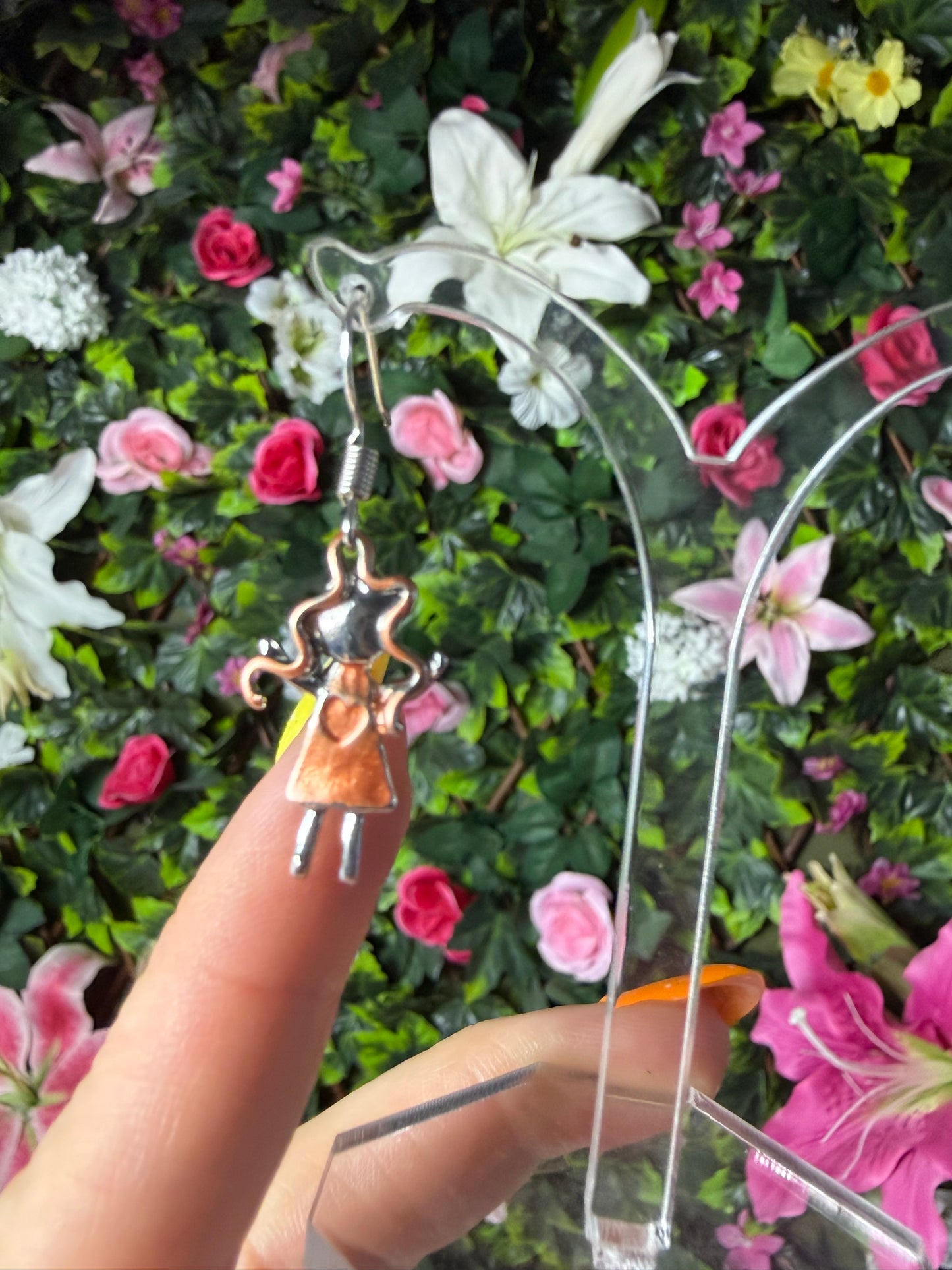 Duo People Earrings - Stainless steel / Copper