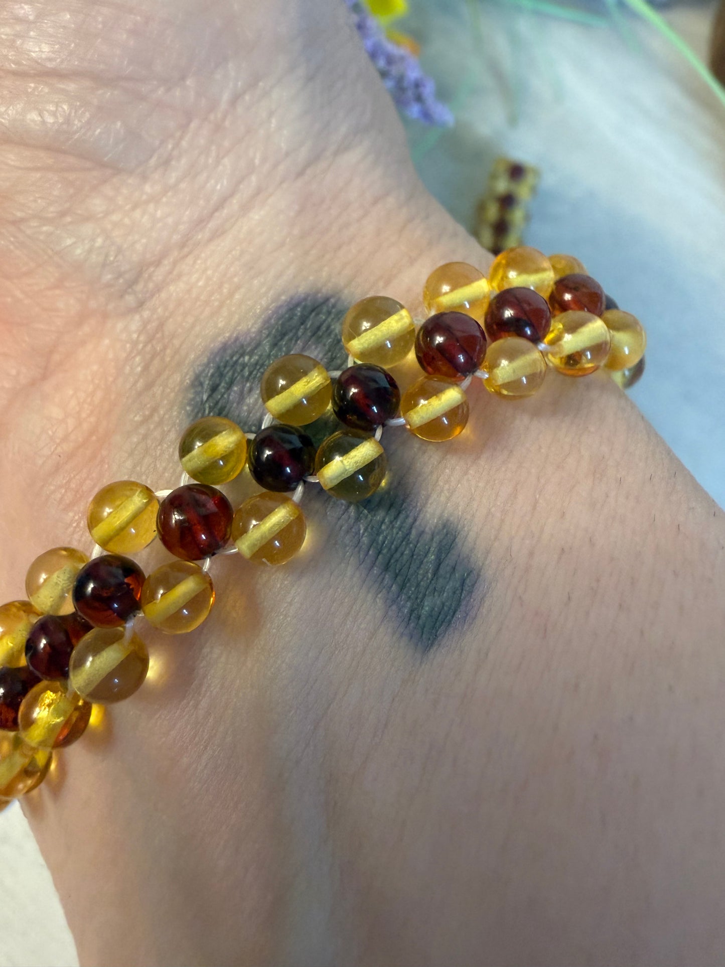 Amber trio bracelet