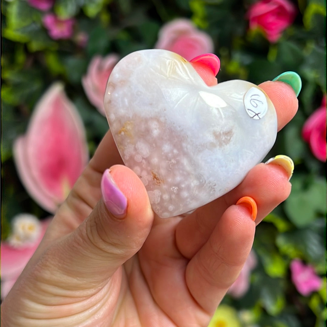 Brazilian Pink Amethyst Heart