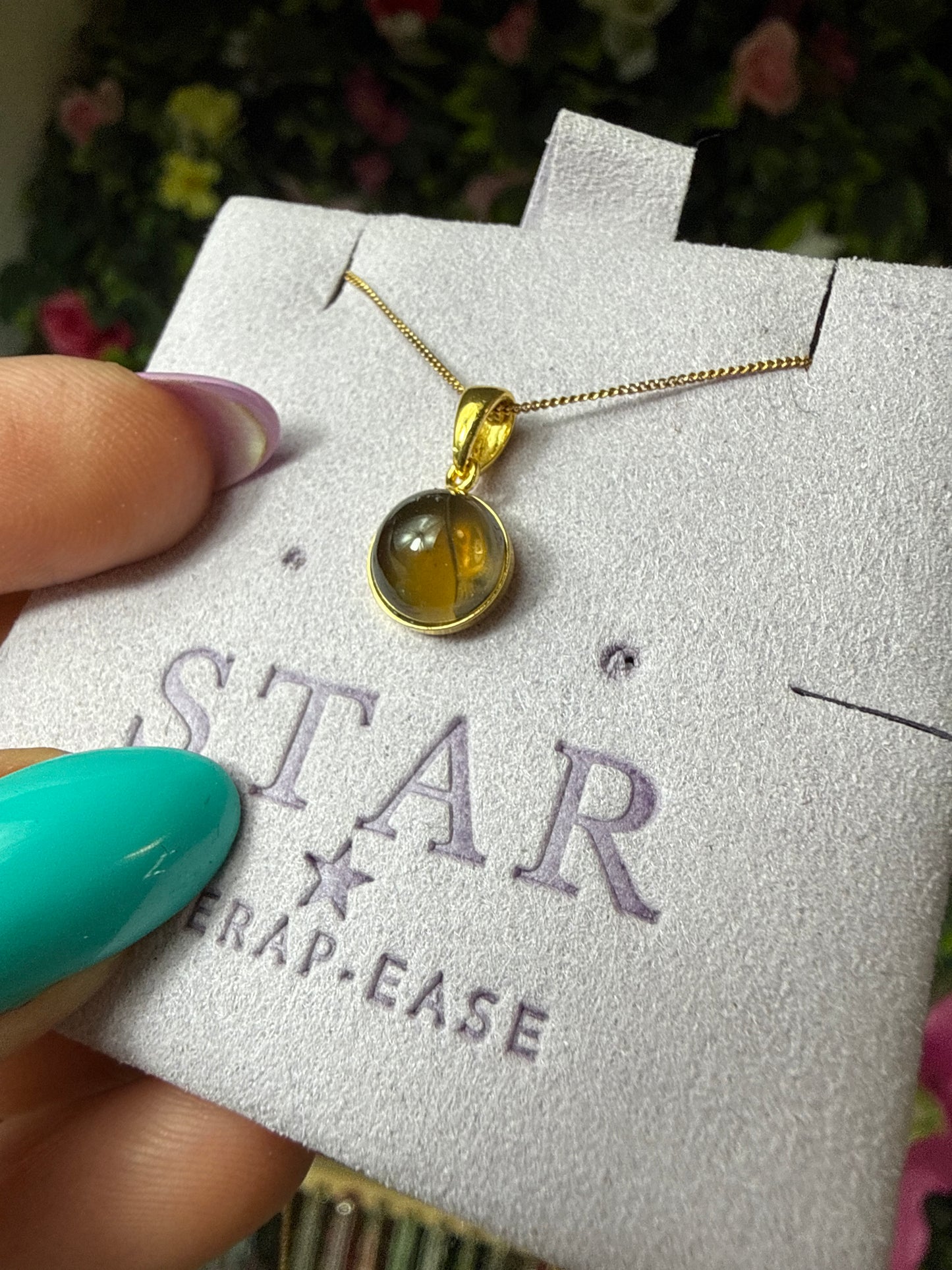 Smoky 18K Gold Handmade Pendant