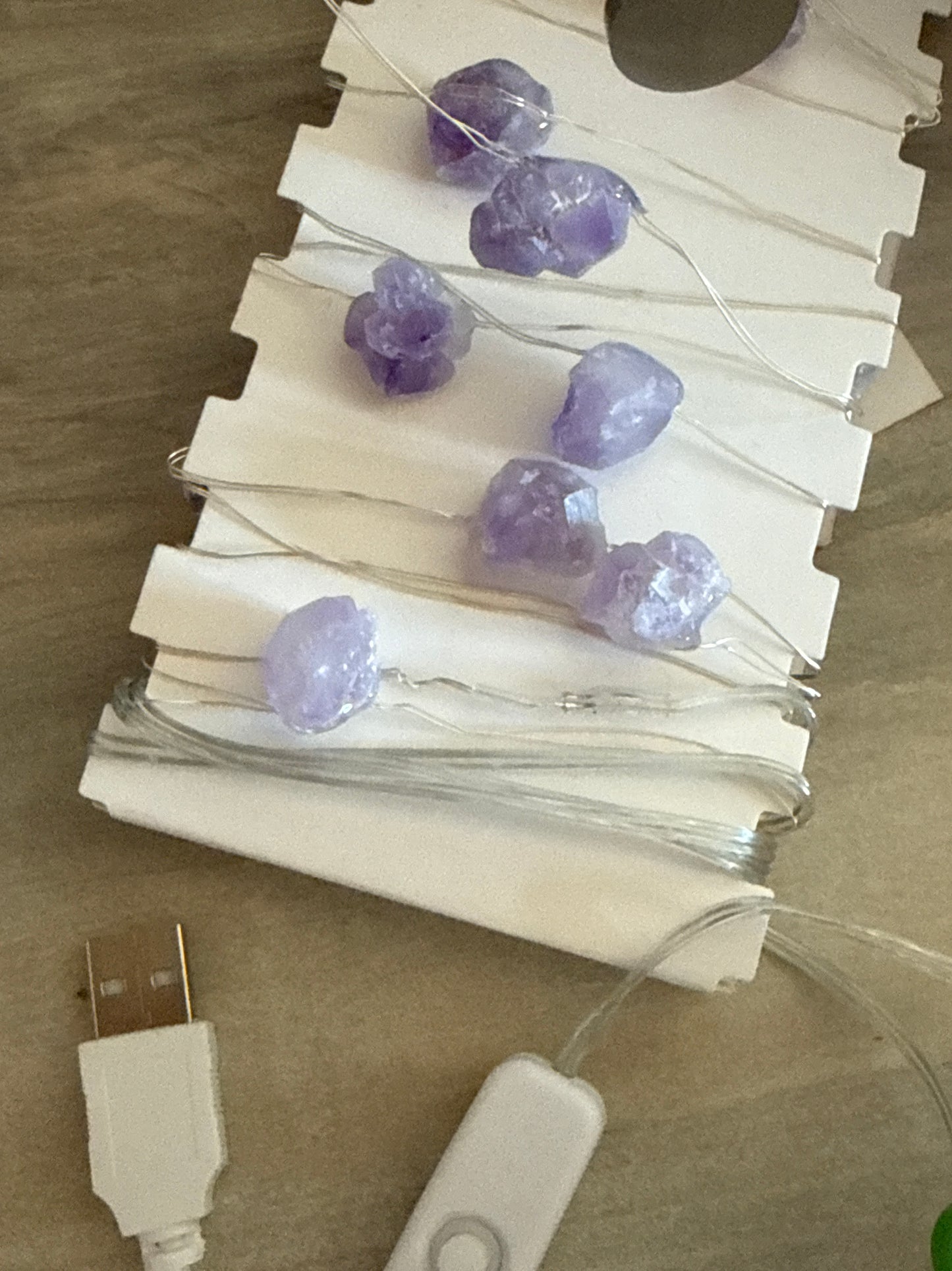 Amethyst Crystal string lights