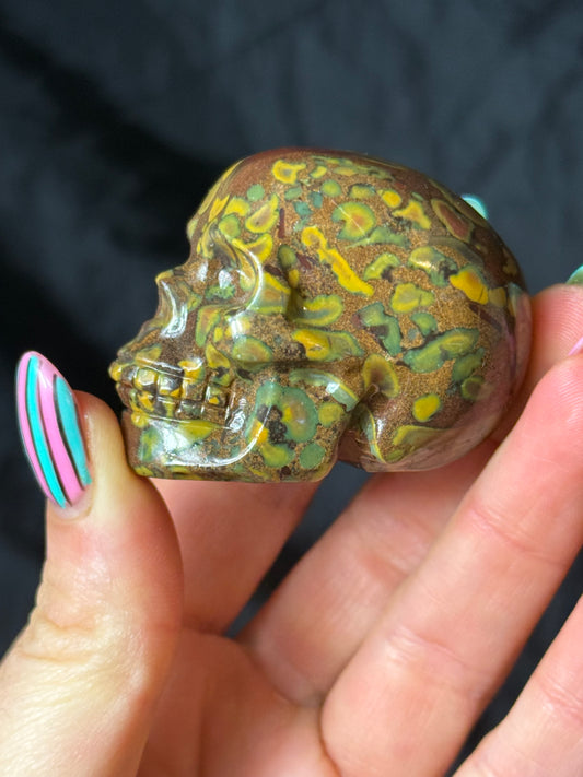 Fruit Jasper Skull