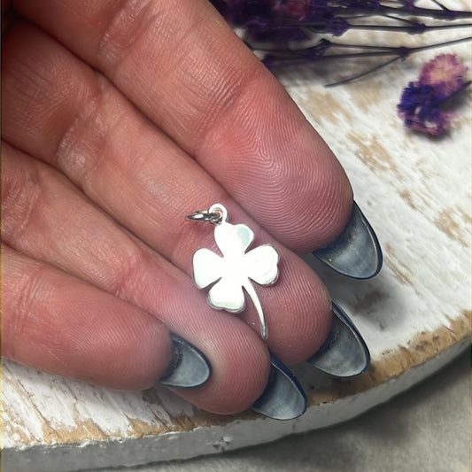 Four Leaf Clover 925 Sterling Silver Pendant Charm