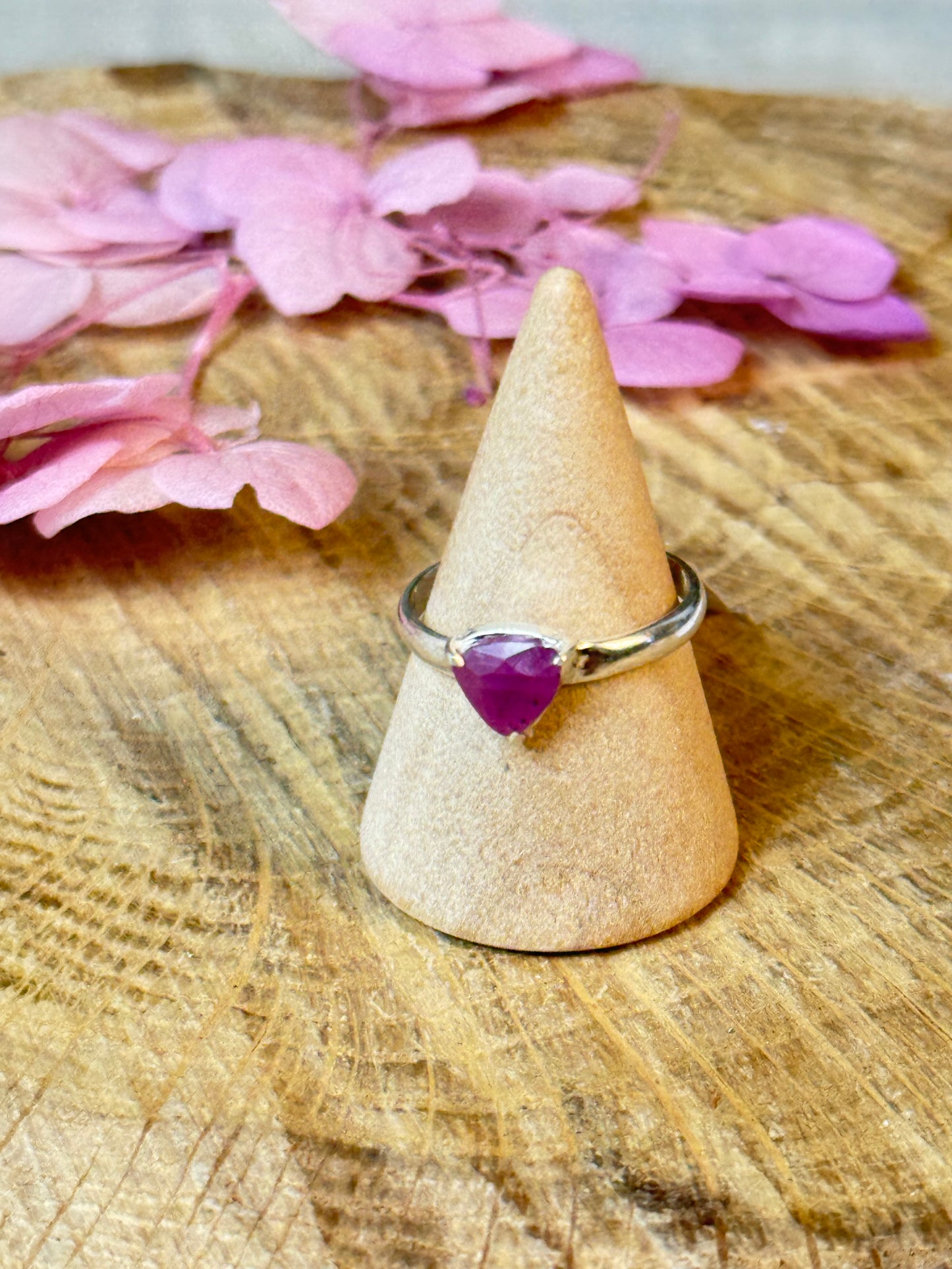 Ruby 925 Silver Ring - Size M