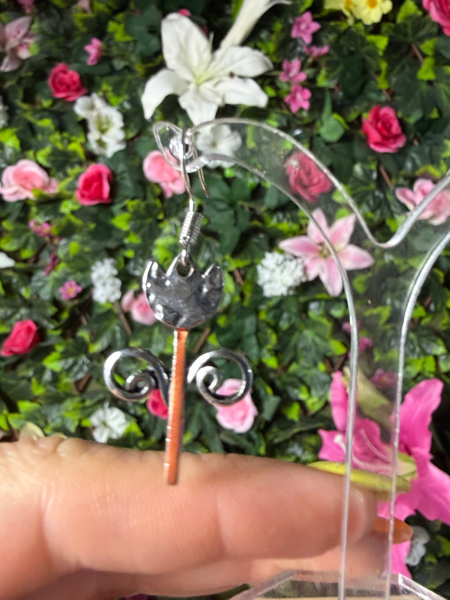 Nature Hummingbird Earrings - Stainless steel / Copper