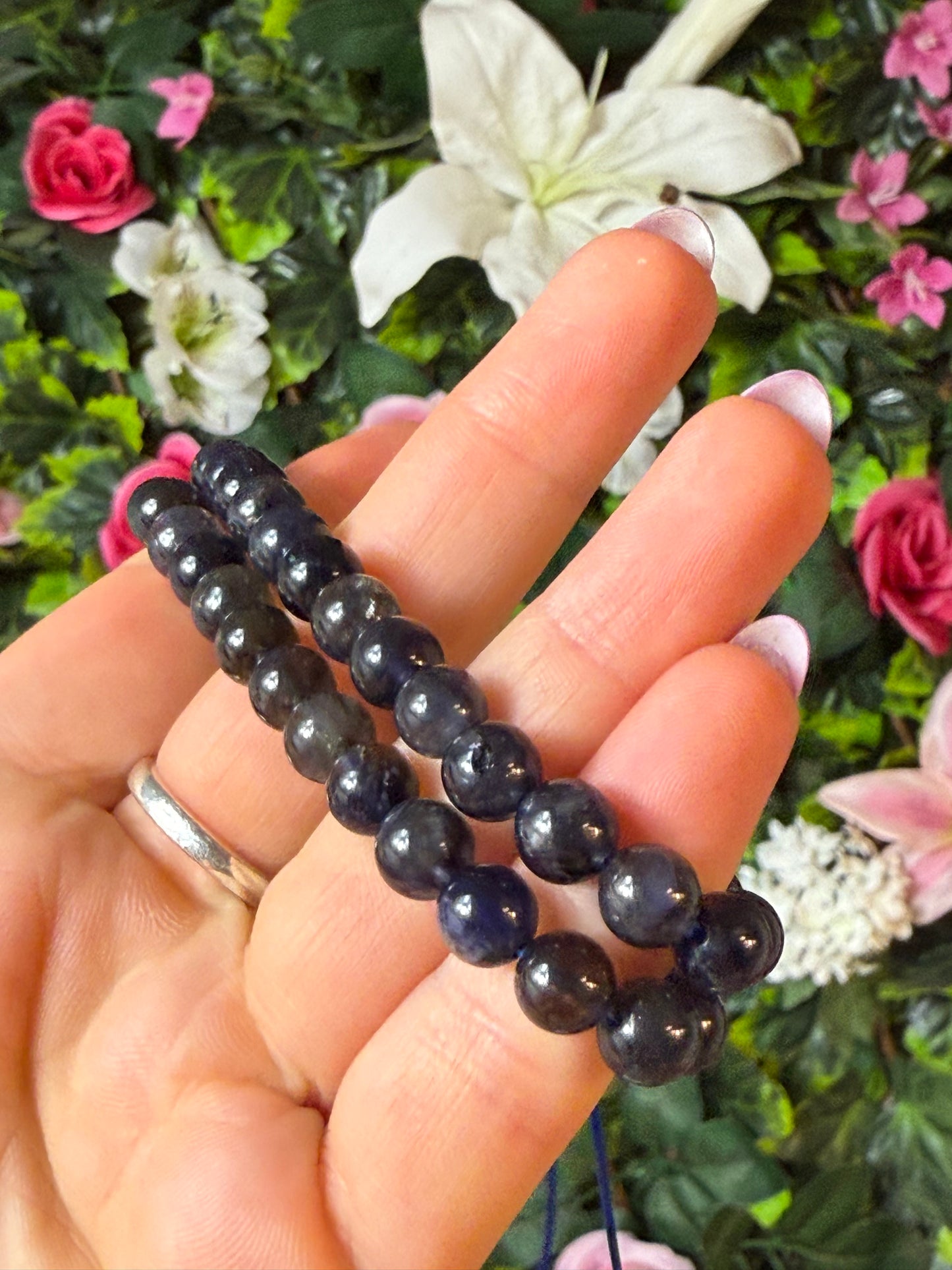 Iolite Bead Bracelet