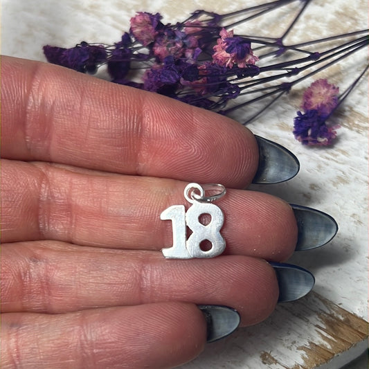 18 18th Birthday 925 Sterling Silver Pendant Charm