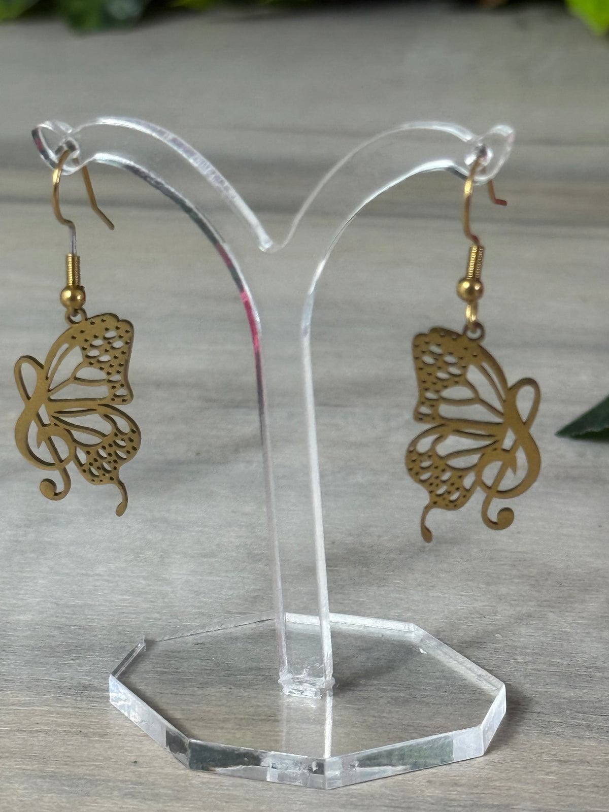 Nature Butterfly Music Earrings - Stainless steel