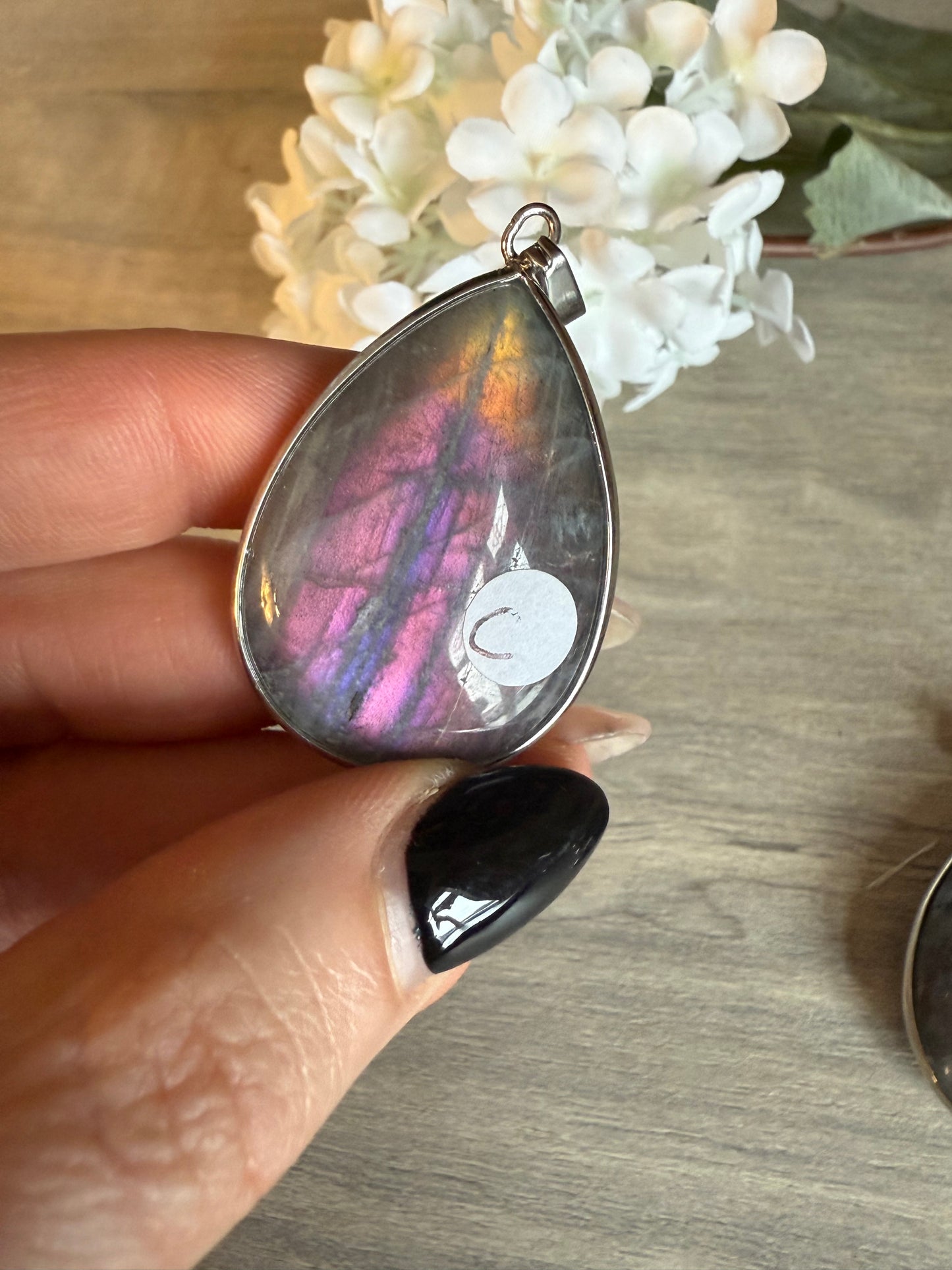 Lab Labradorite Pendant / keying