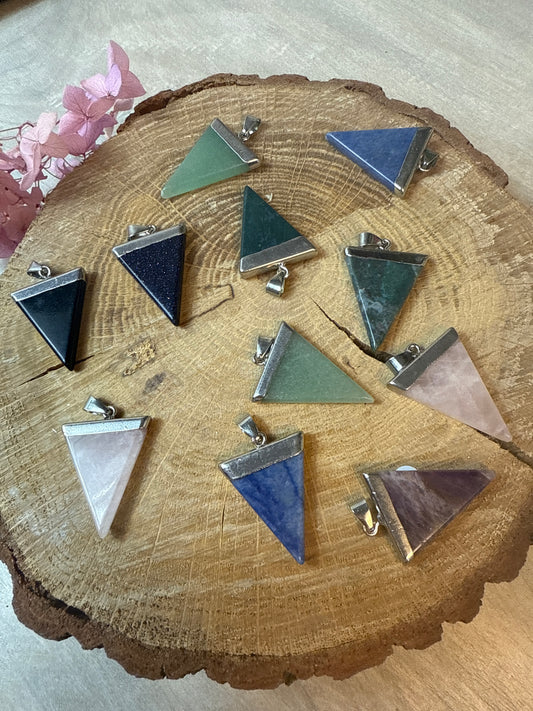 Triangle electroplated plated Pendant