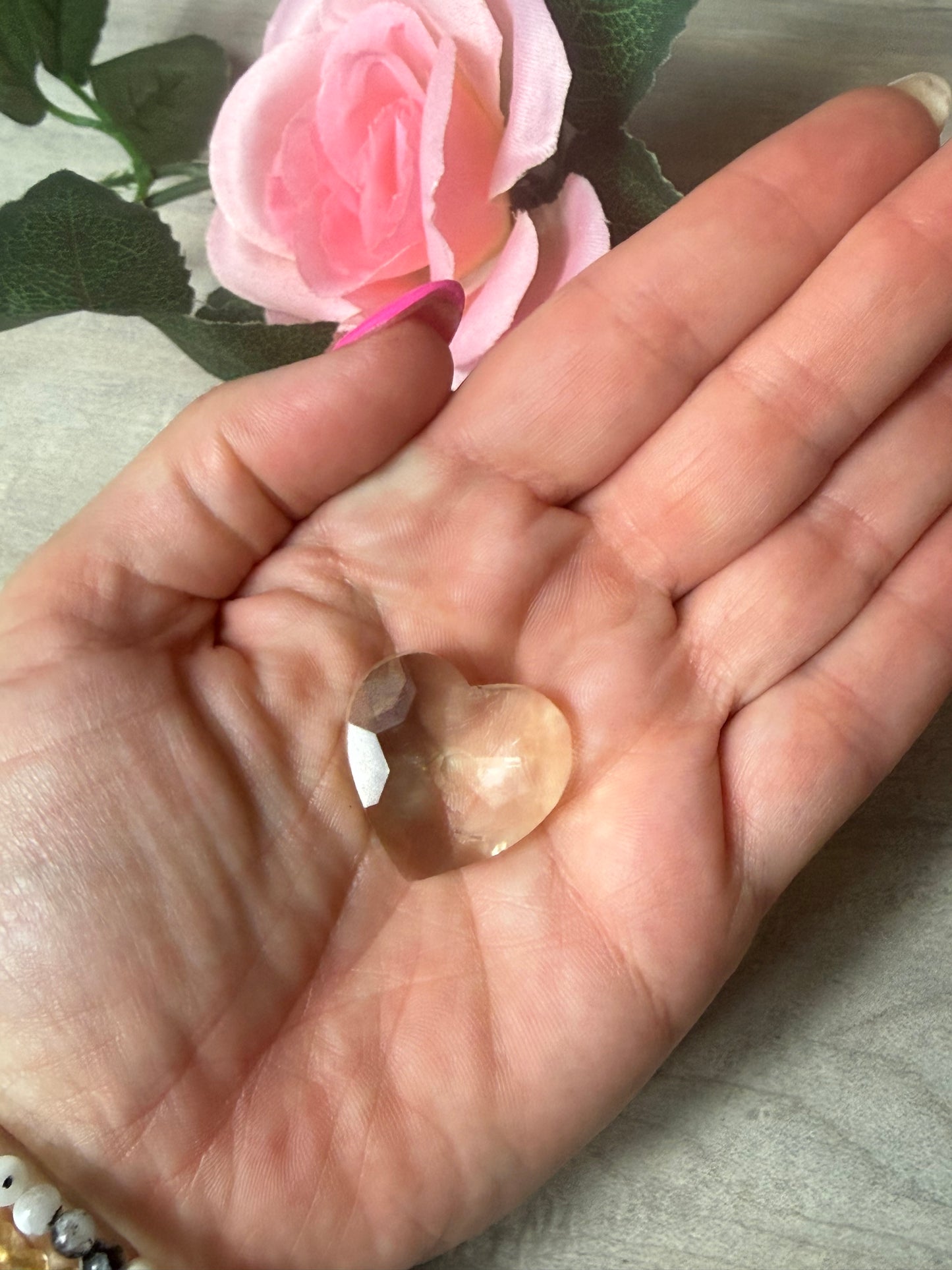 Zambian Citrine Facet Heart