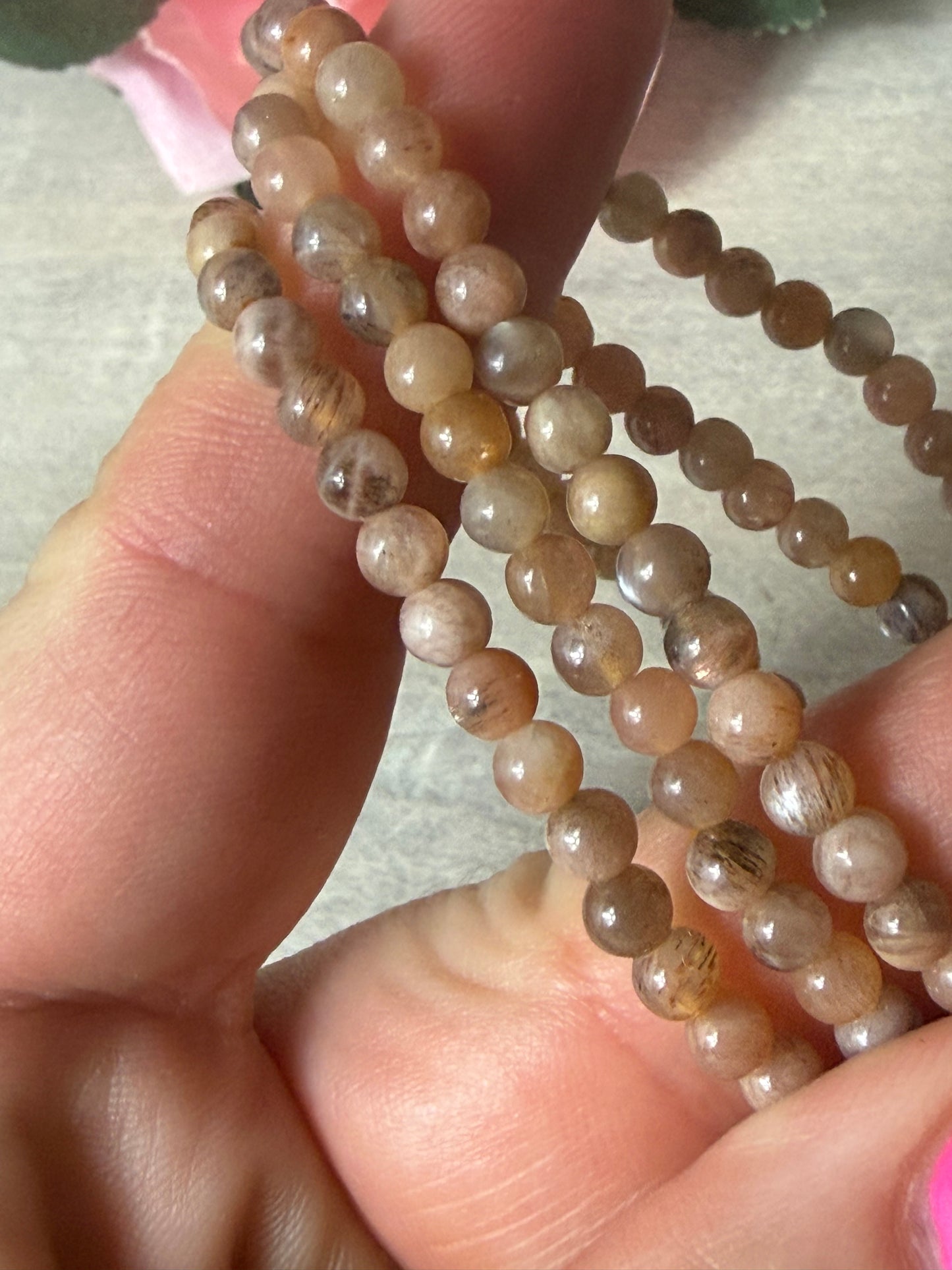 Black Moonstone 4mm Bracelet