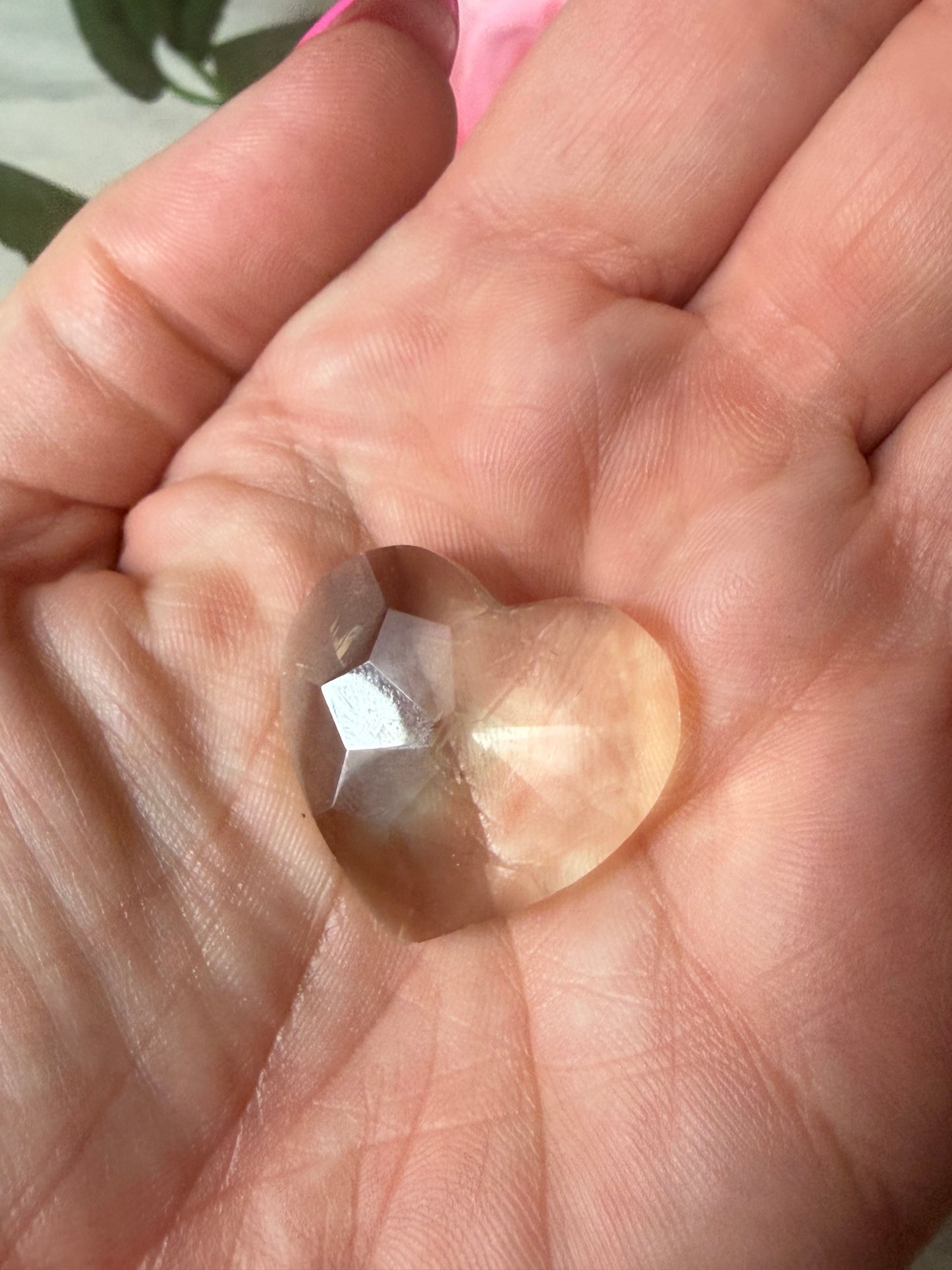 Zambian Citrine Facet Heart