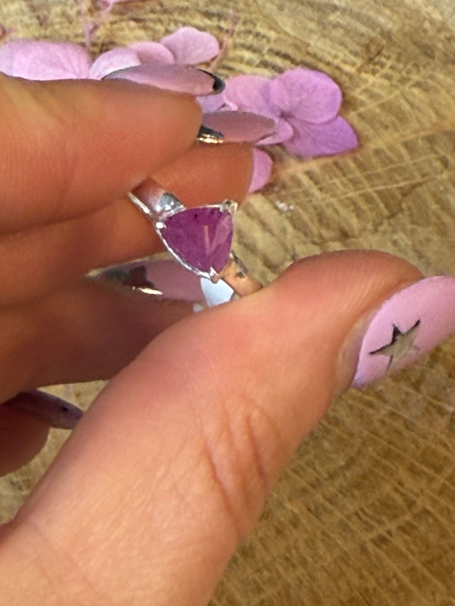 Ruby 925 Silver Ring - Size M
