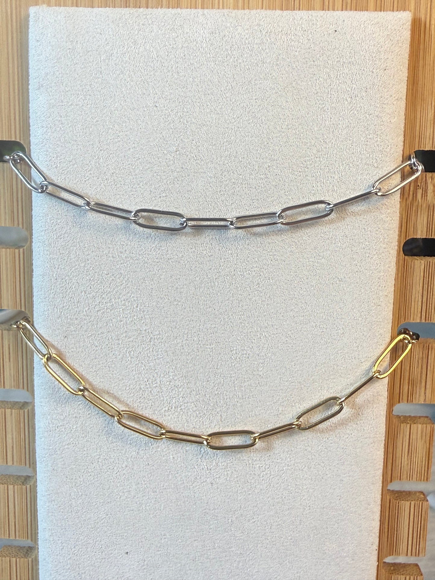 Paper clip necklace chain