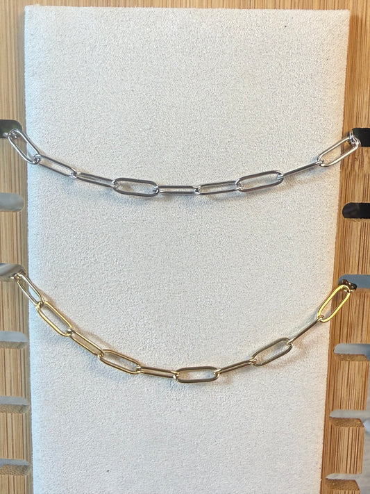 Paper clip necklace chain
