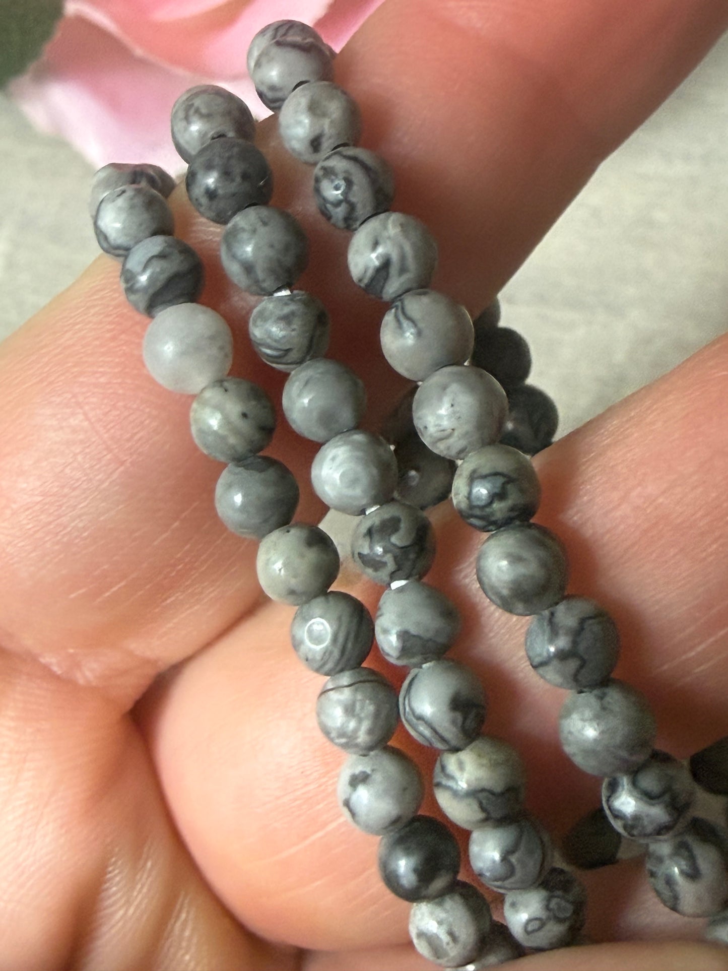 Map Jasper 4mm Bracelet