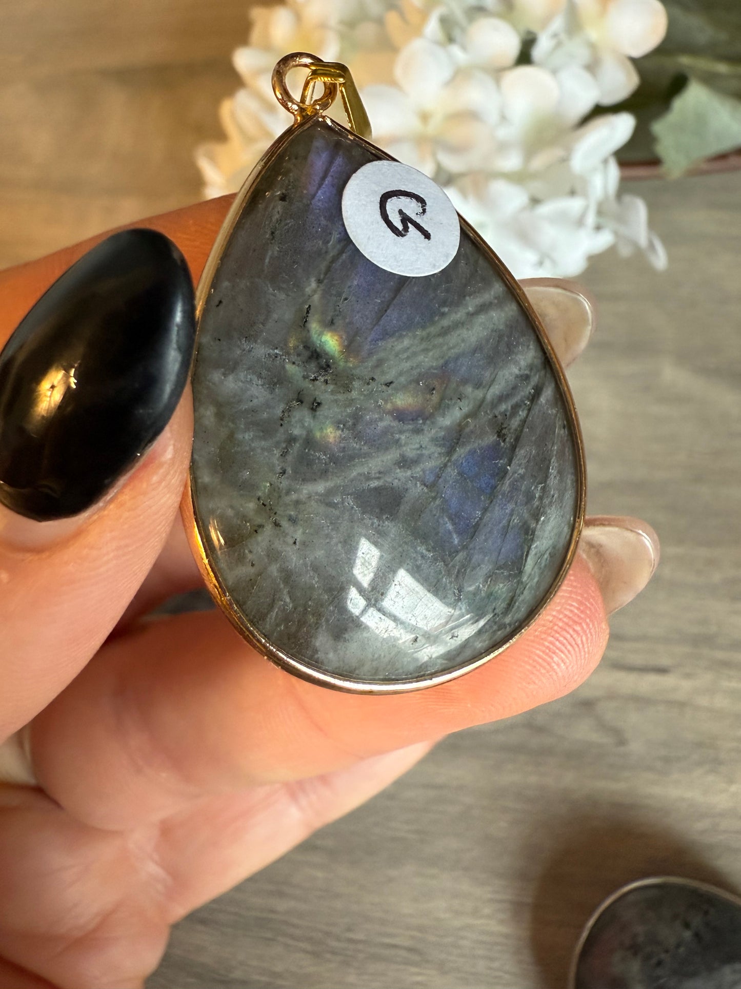 Lab Labradorite Pendant / keying