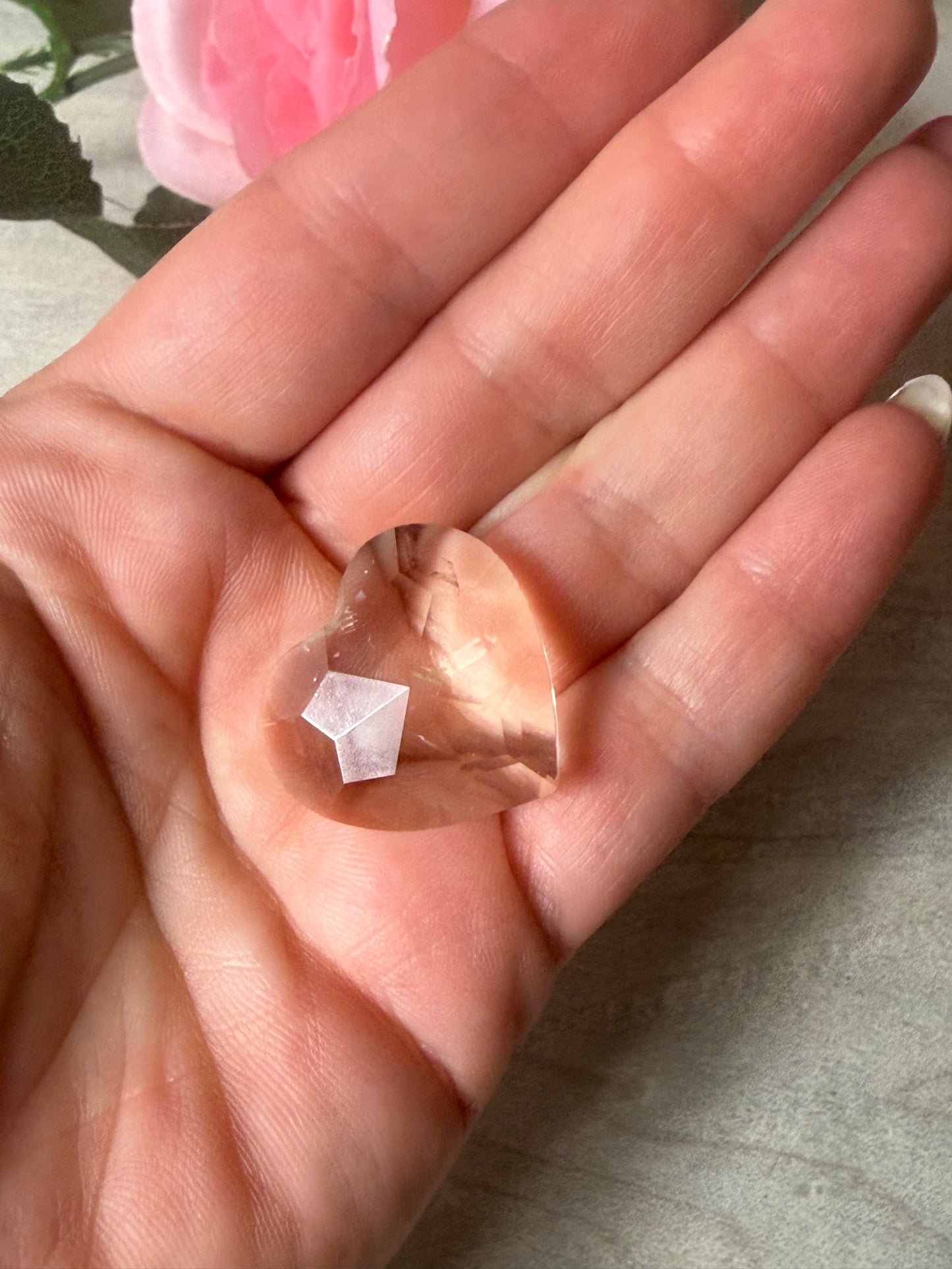 Zambian Citrine Facet Heart