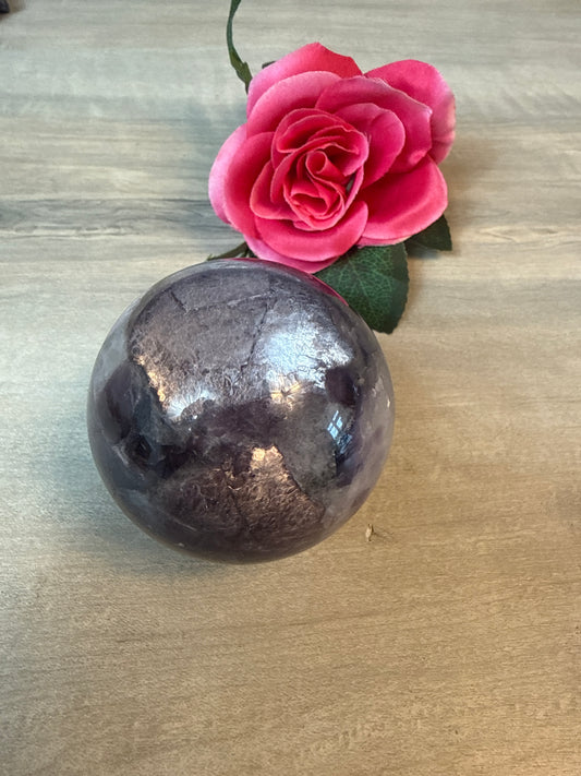 Gem Lepidolite Sphere