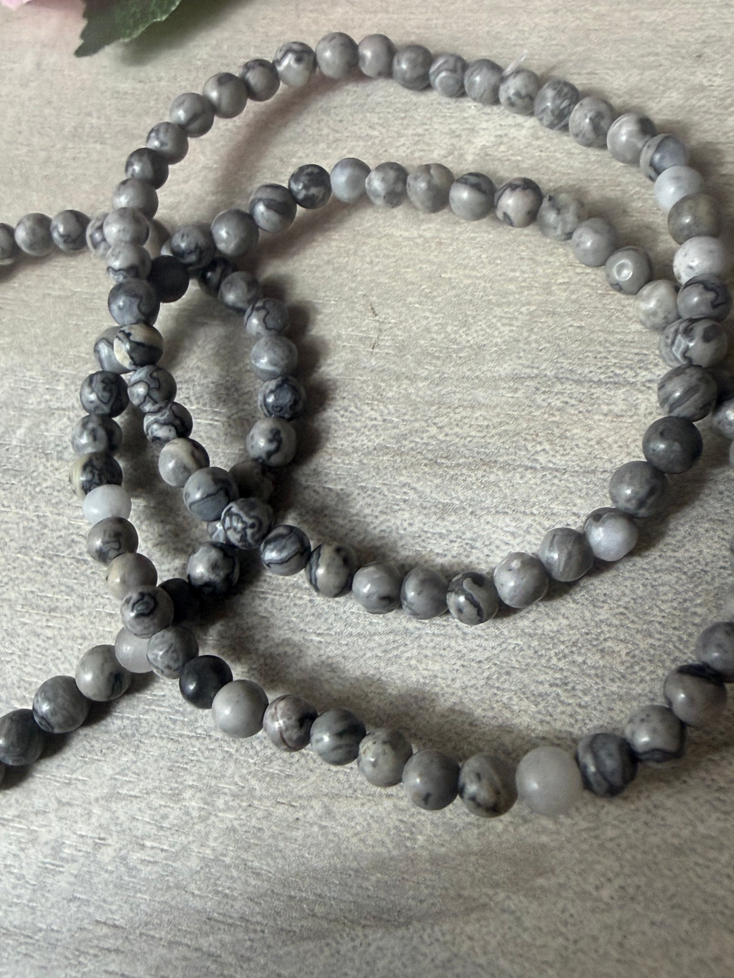 Map Jasper 4mm Bracelet