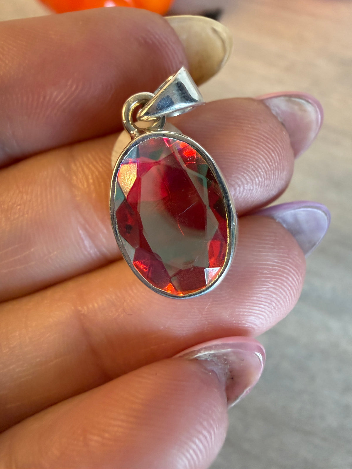 Mystic Topaz 925 Sterling Pendant