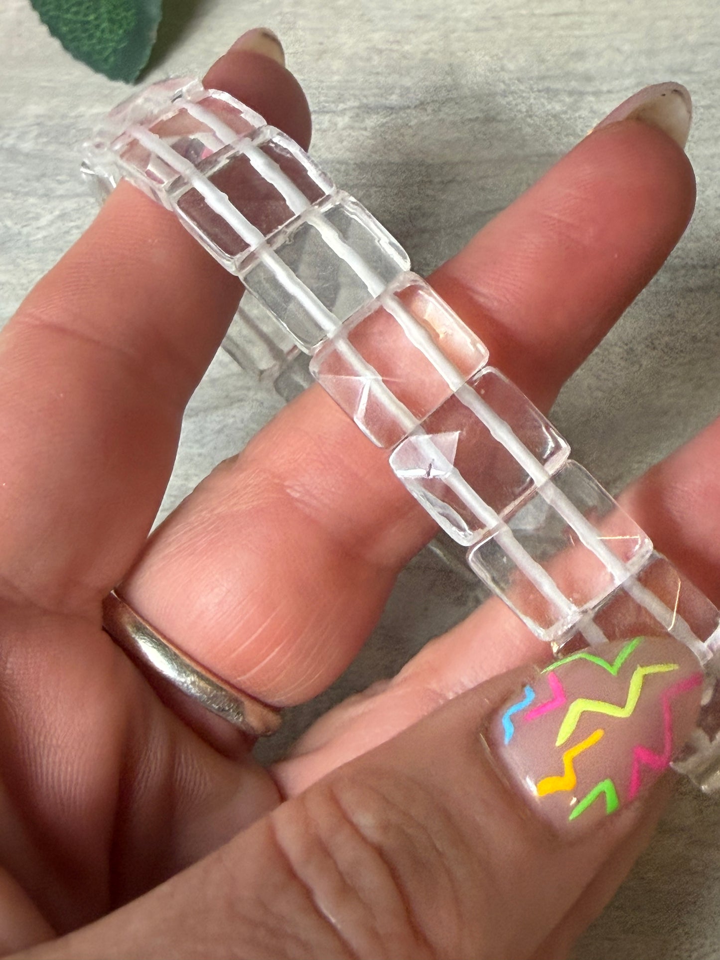 Clear Quartz Bangle Bracelet