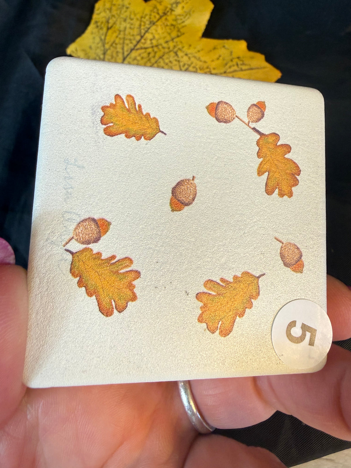 Autumn pocket vanity mirror