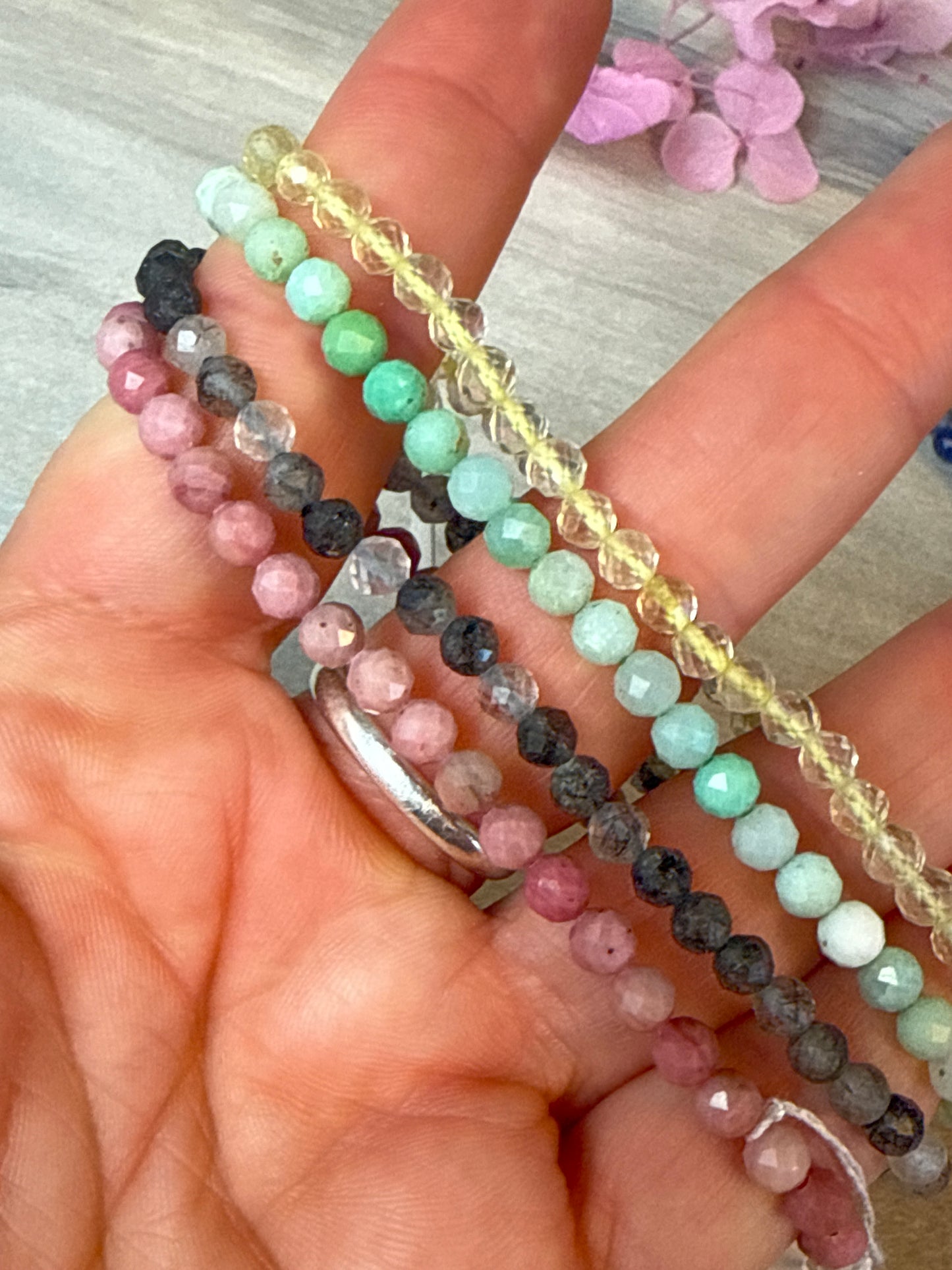 4mm Facet Bracelets